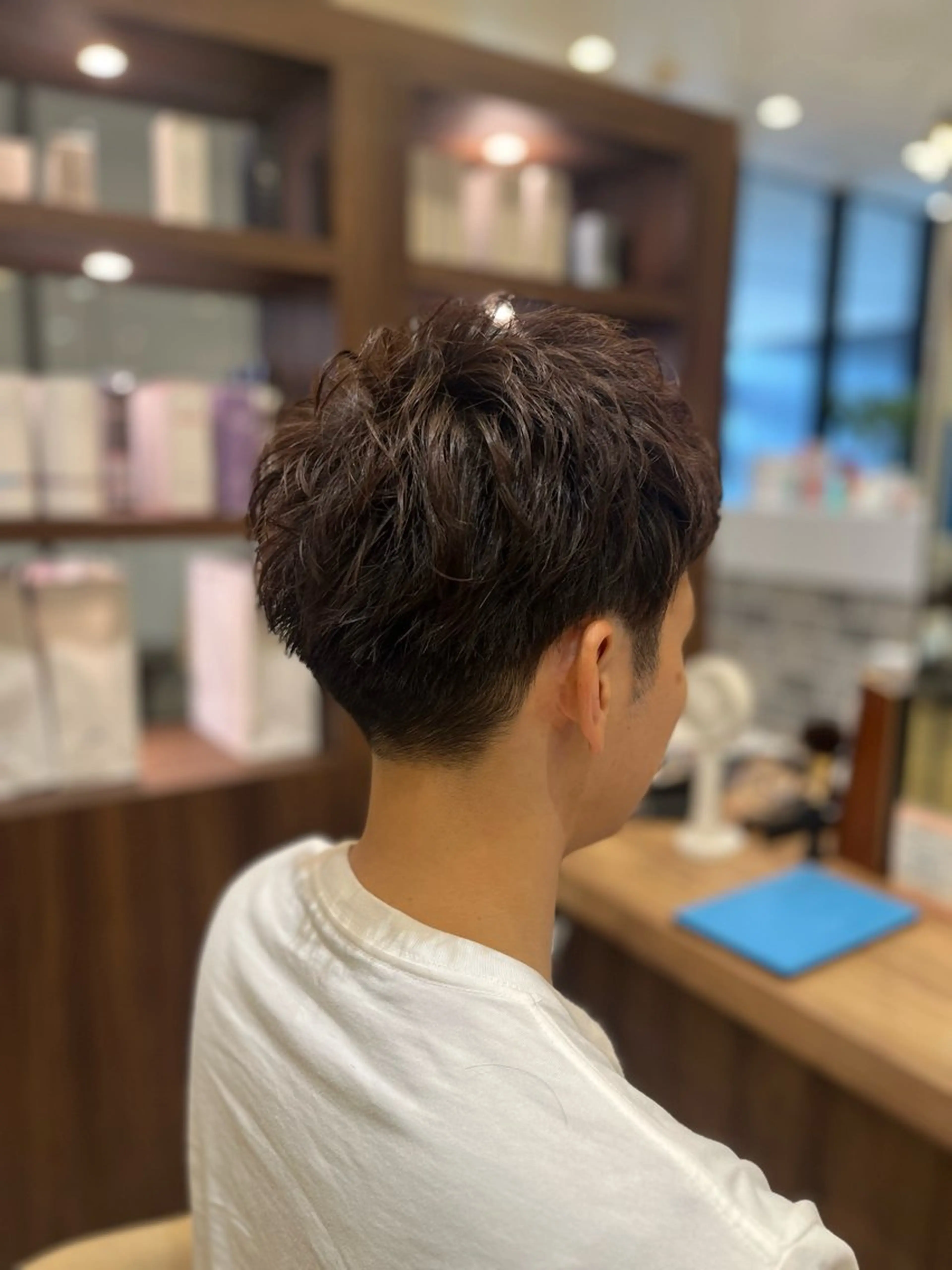 ショート メンズ 刈り上げ カット パーマ ヘッドスパ VISAGE unir所属・新浦安 / 駅近 ヘッドスパ/ 岩橋のヘアスタイル