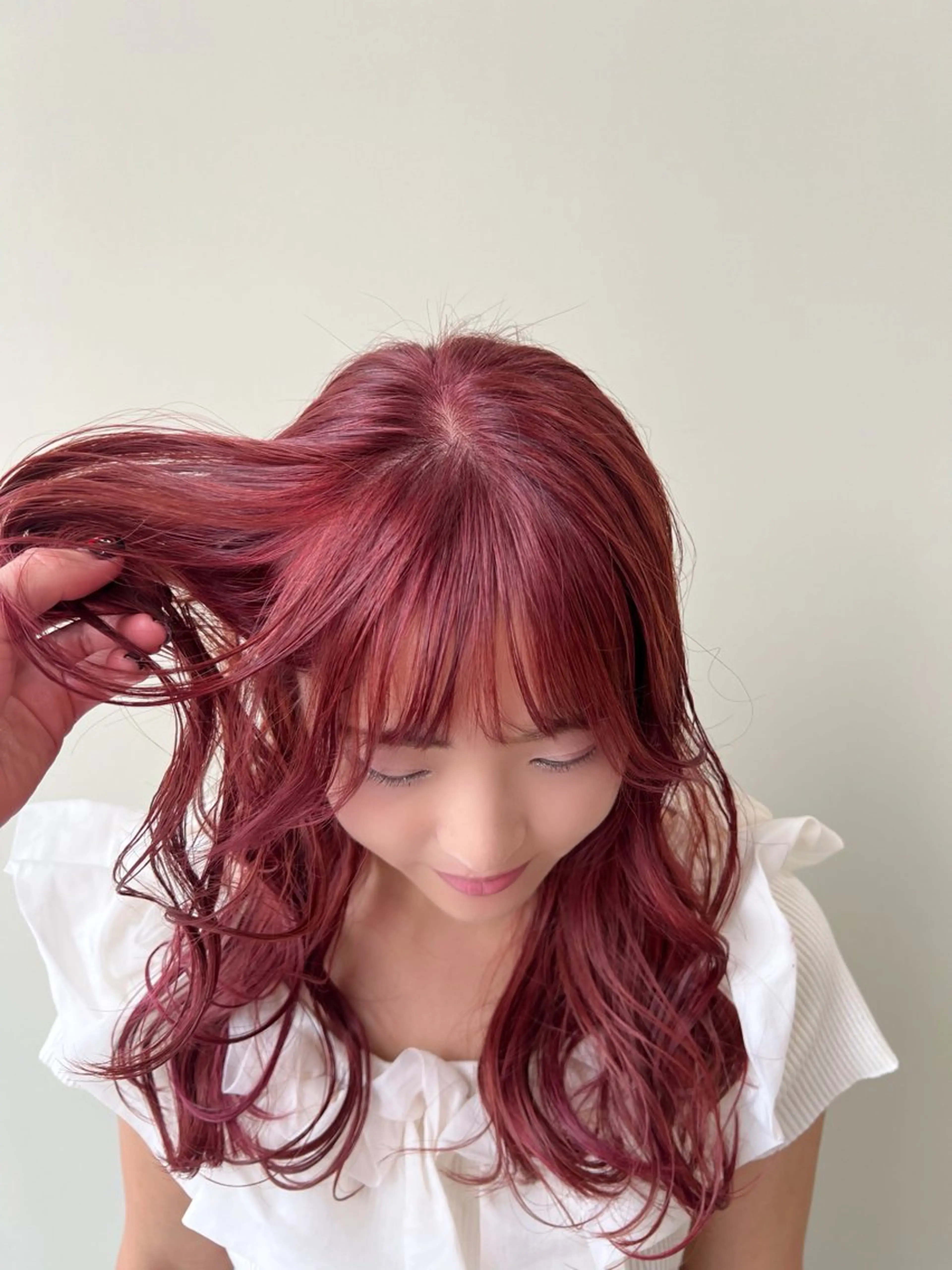 【🍂秋暖色カラー🍂】ブリーチなしダブルカラーで作る暖色カラーの写真