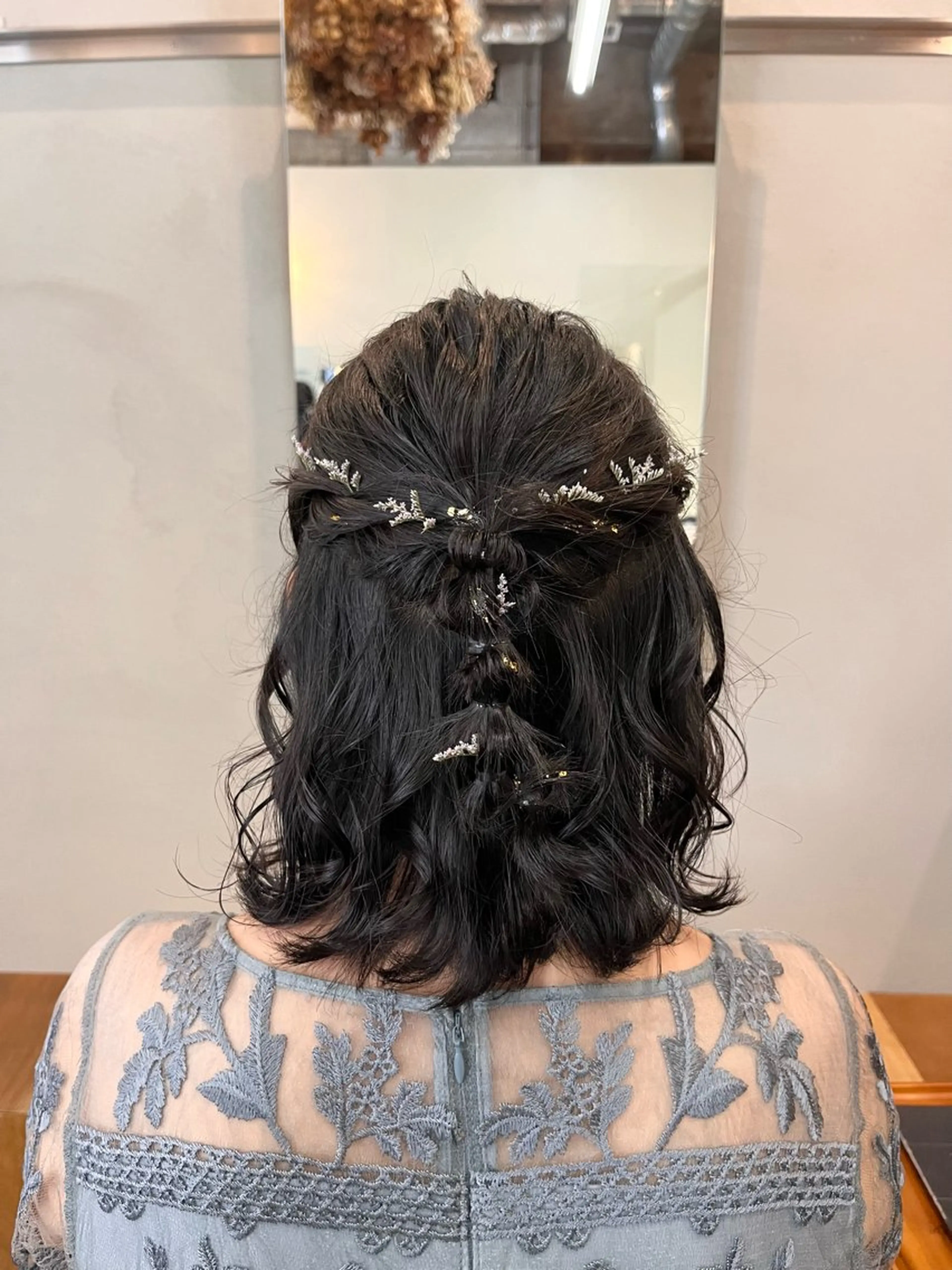 ヘアアレンジ ハーフアップ 暖色カラー／ ヘアセット🌛櫻井舞のヘアスタイル
