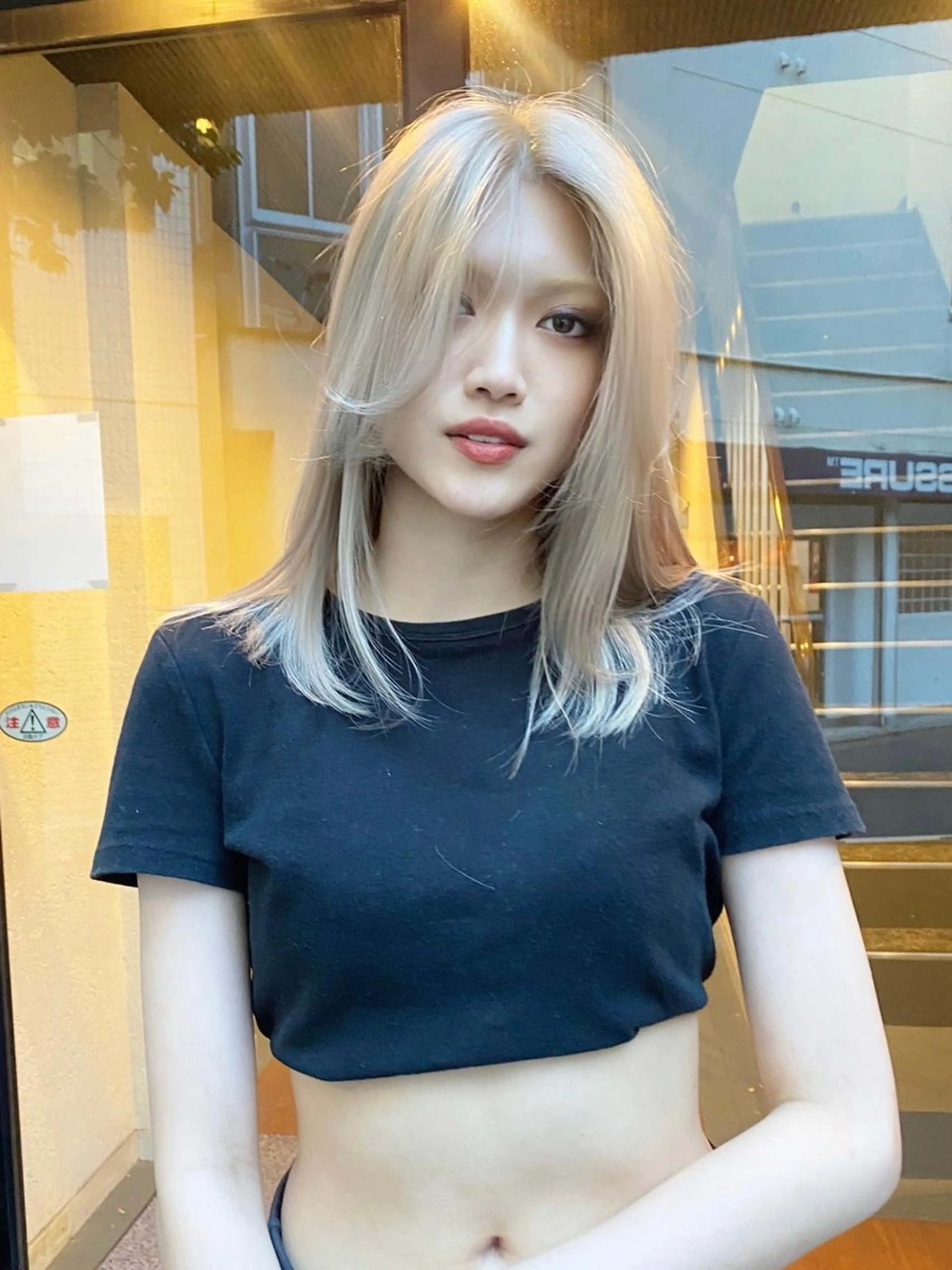 セミロング カラー 韓国風×透明感カラー 髪質改善オタベシンヤのヘアスタイル
