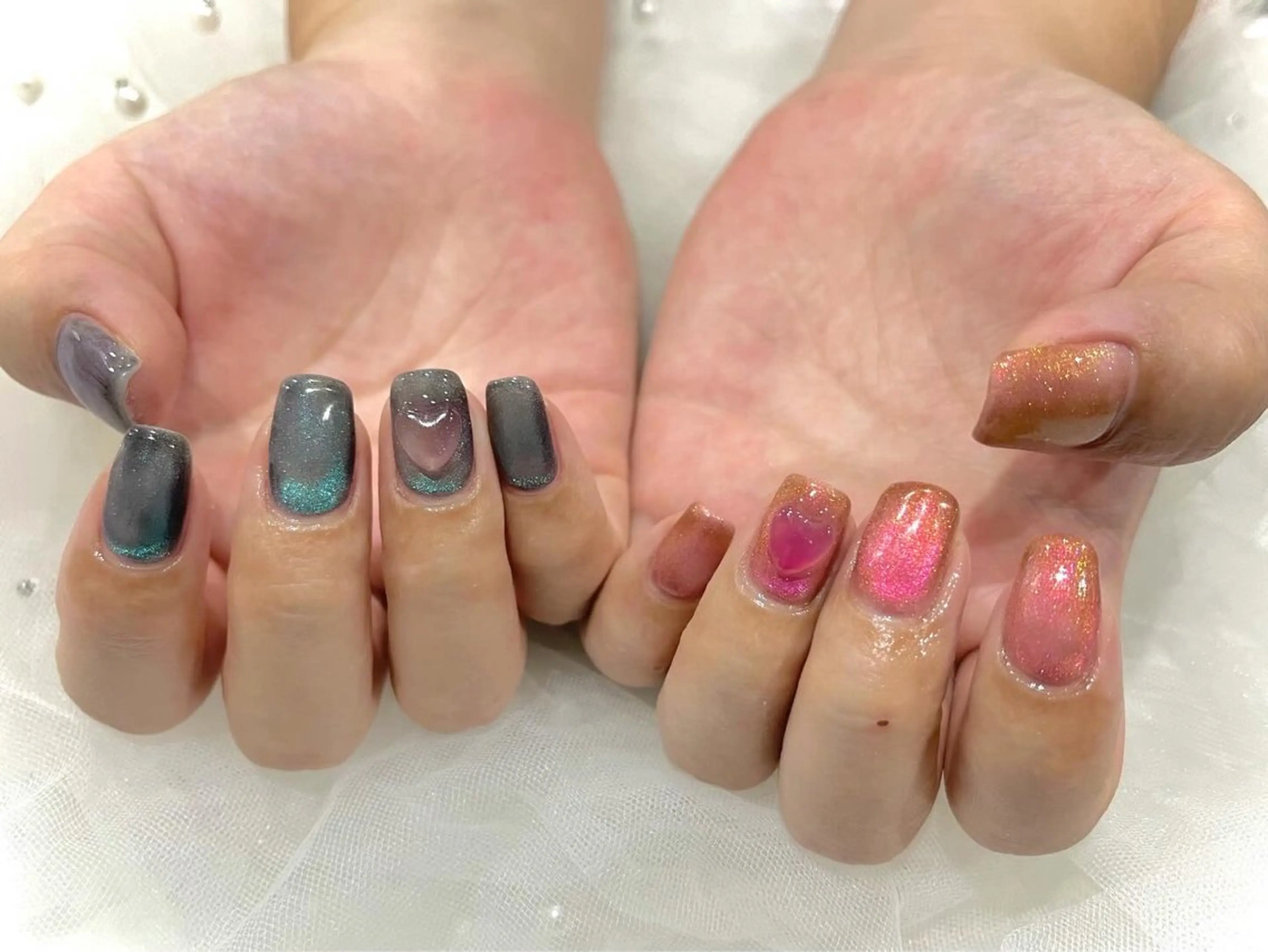 ネイル ハート Nail salon Cielel⟡Ayaのネイルデザイン