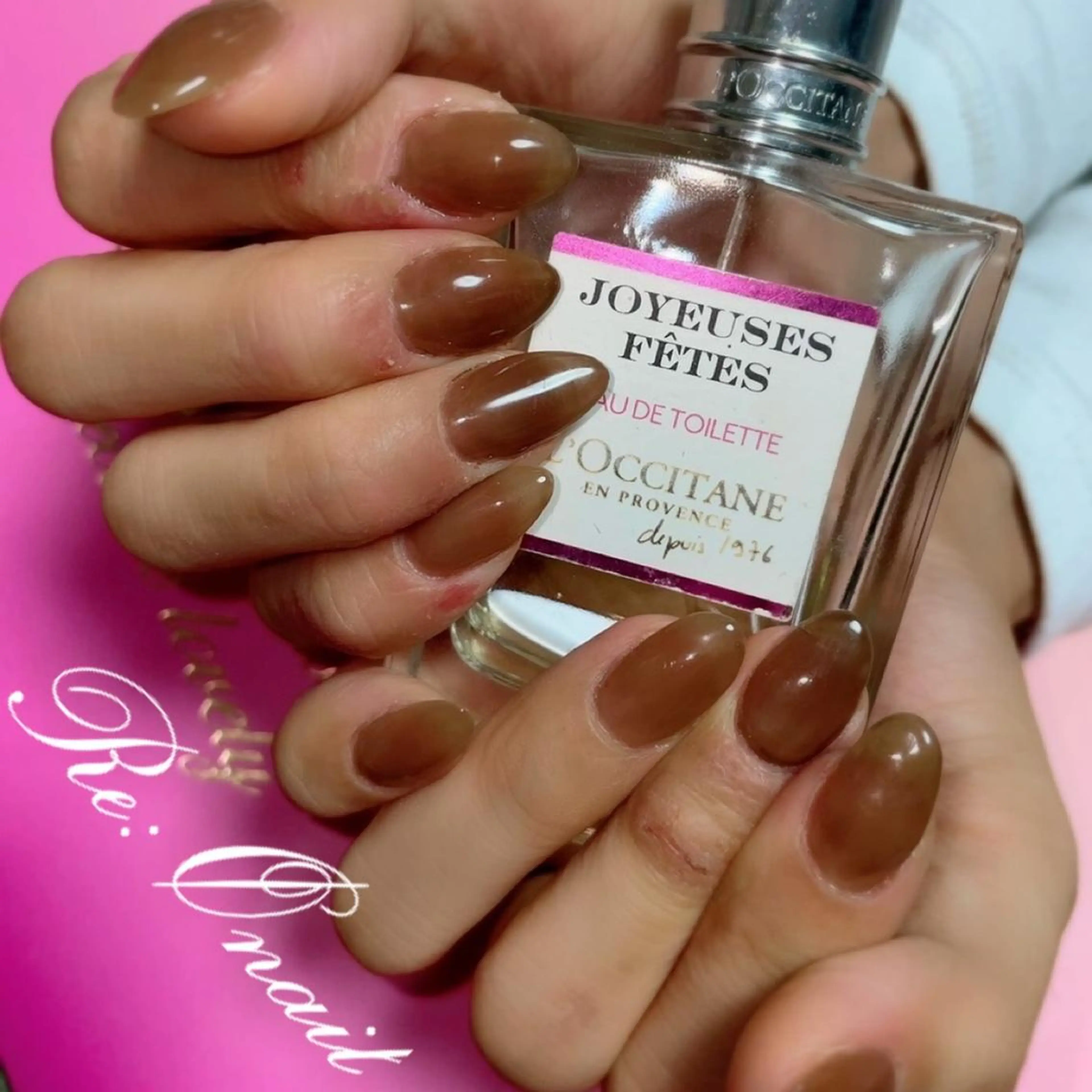 ネイル ブラウン ハンドネイル Re:Ø nail 🩵TSUJIのネイルデザイン