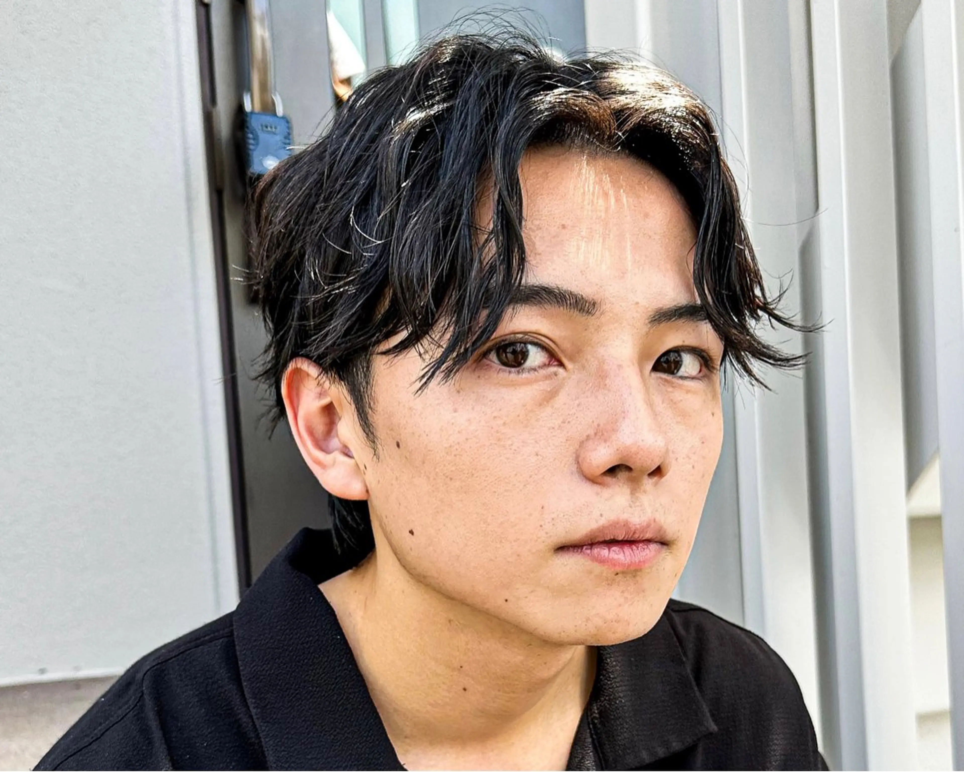 ショート カラー パーマ メンズ アップバング ダウンパーマ メンズパーマ メンズツイストパーマ 刈り上げ 表参道/原宿 💈メンズ特化吉田のヘアスタイル