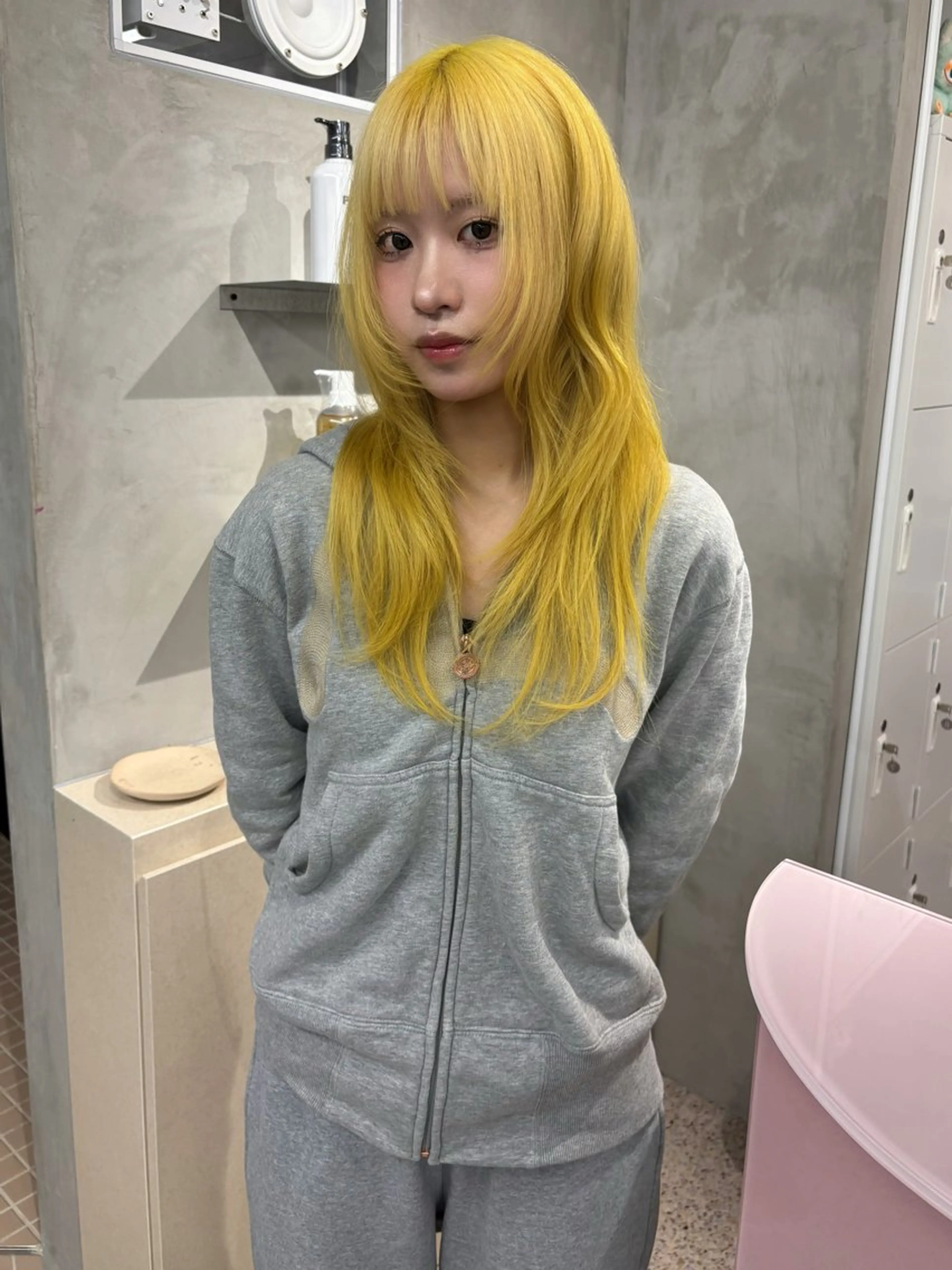 ロング カラー ヘアカラー トリートメント pele 梅田　annex所属・PELEハイトーン shinobuのヘアスタイル