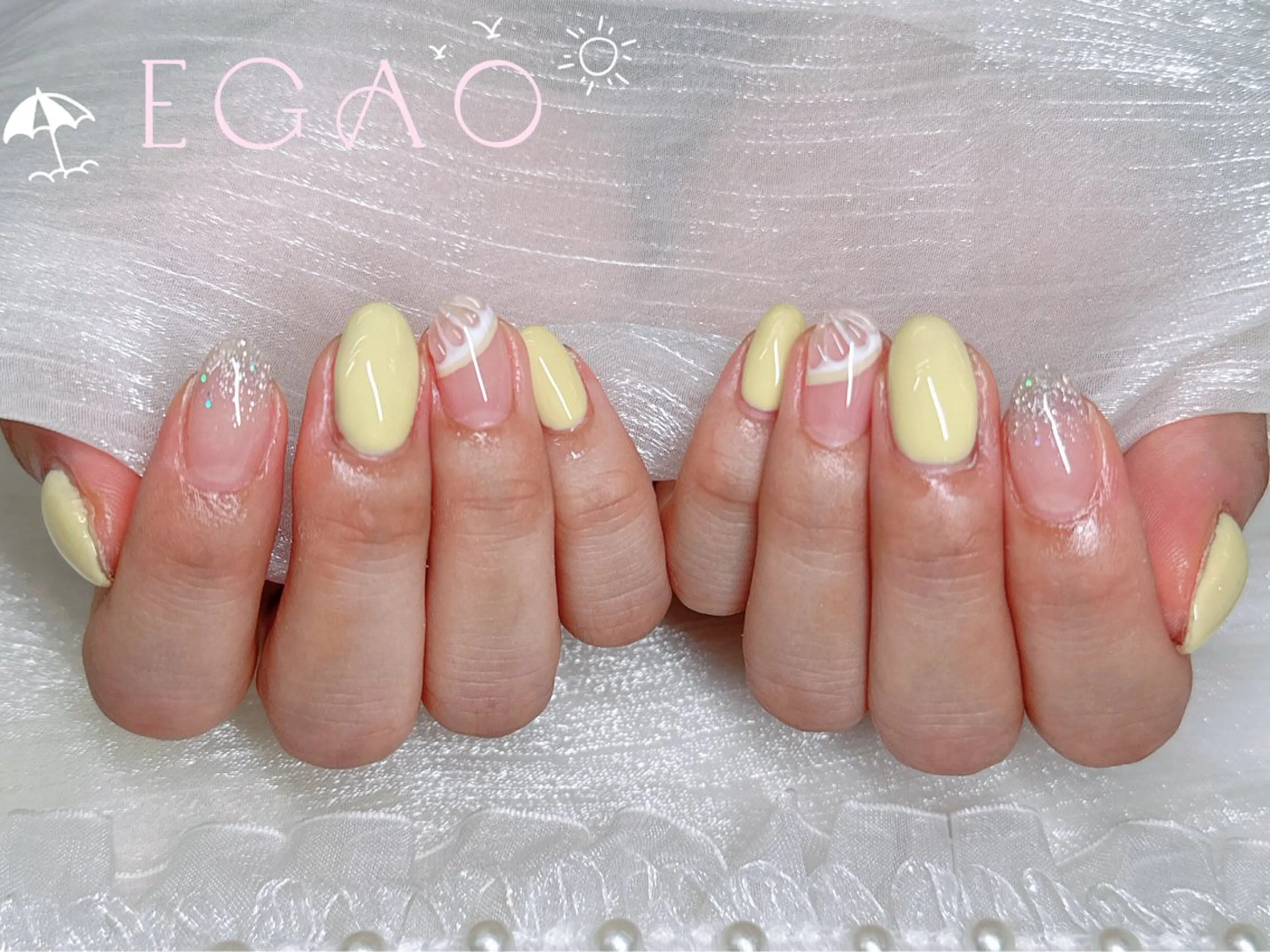 ネイル アートネイル フットネイル フレンチネイル ジェルネイル グラデーション ハンドネイル Egao Nail Salonのネイルデザイン
