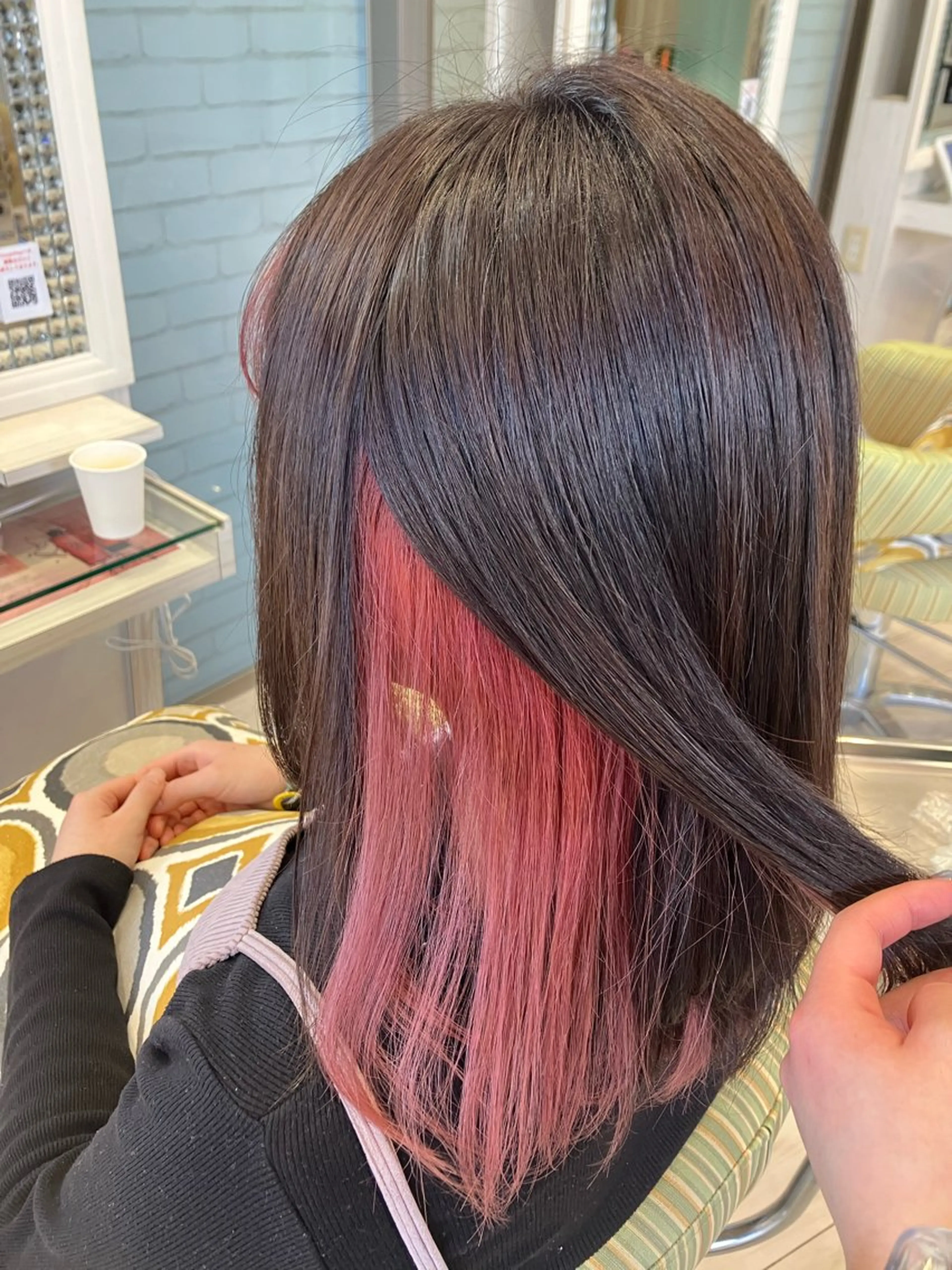 カラー ダブルカラー グラデーションカラー インナーカラー ピンクカラー 外国人風カラー ヘアカラー 永倉 はるかのヘアスタイル