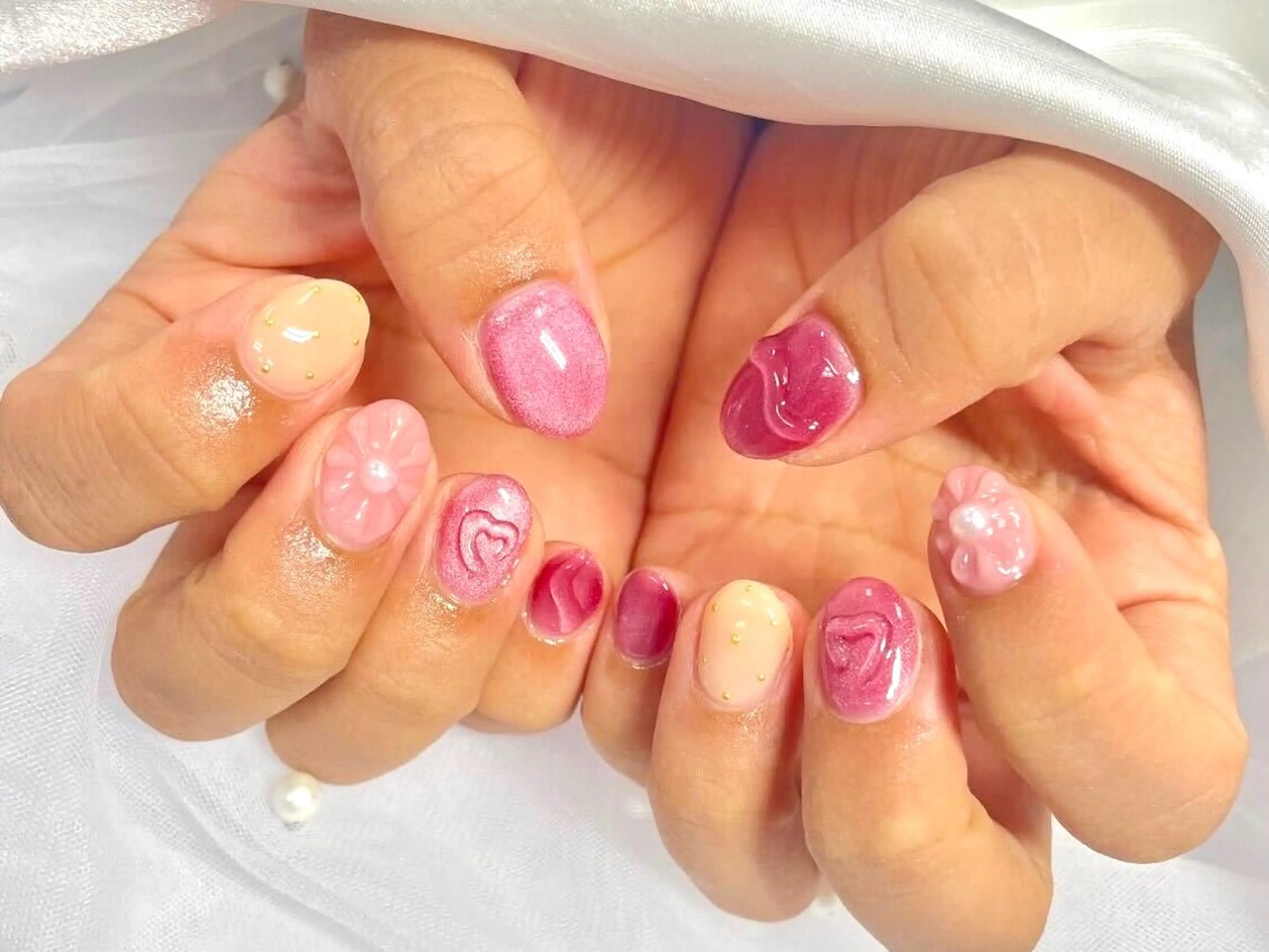 ネイル アートネイル ジェルネイル マグネットネイル 持ち込み パラジェル ハンドネイル Nail Neige 錦糸町所属・Nail Neige🐈🌙のネイルデザイン