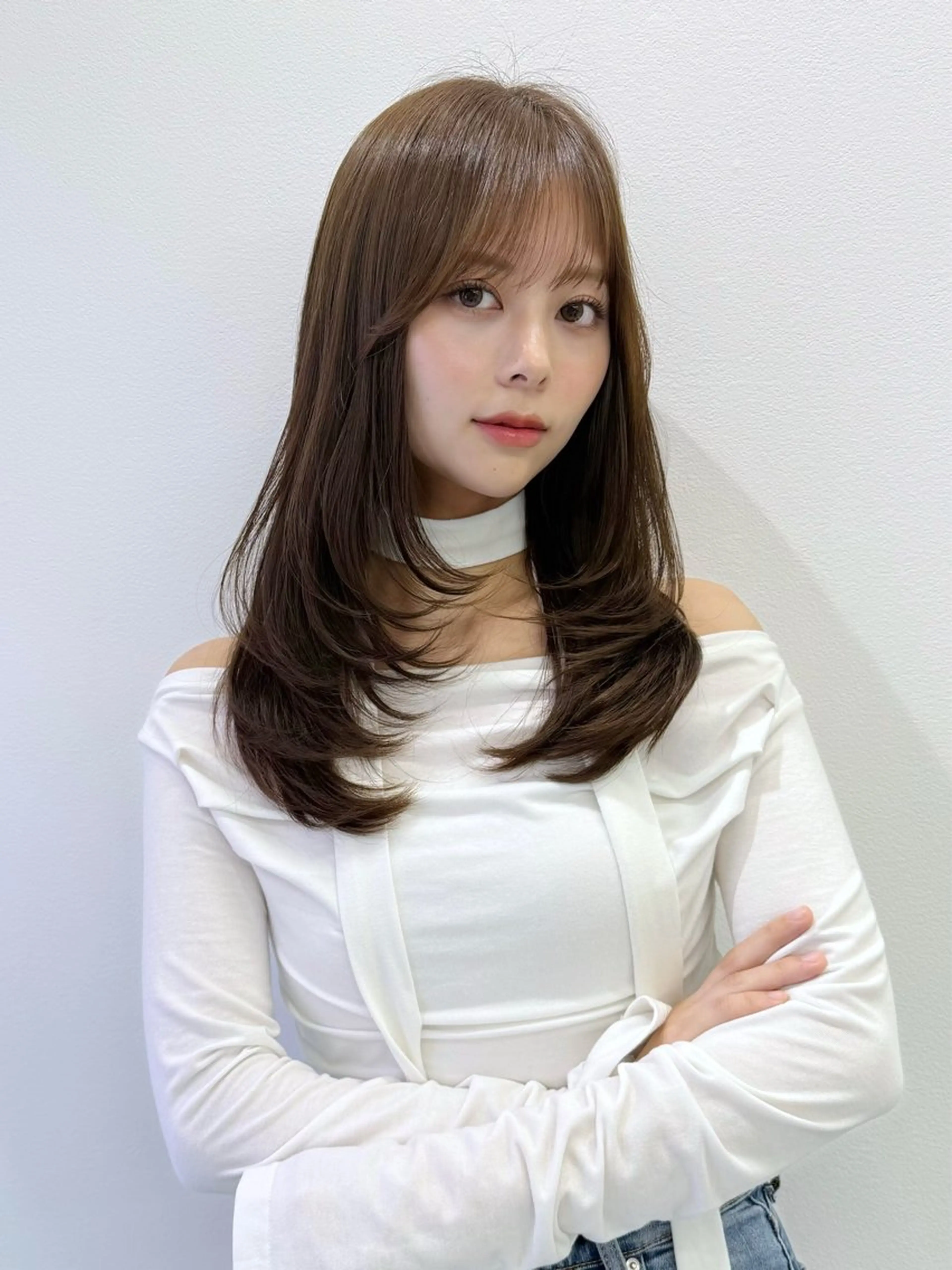 【 🎀韓国ヘア🎀 】韓国ヘアカット➕プレミアム髪質改善カラーの写真
