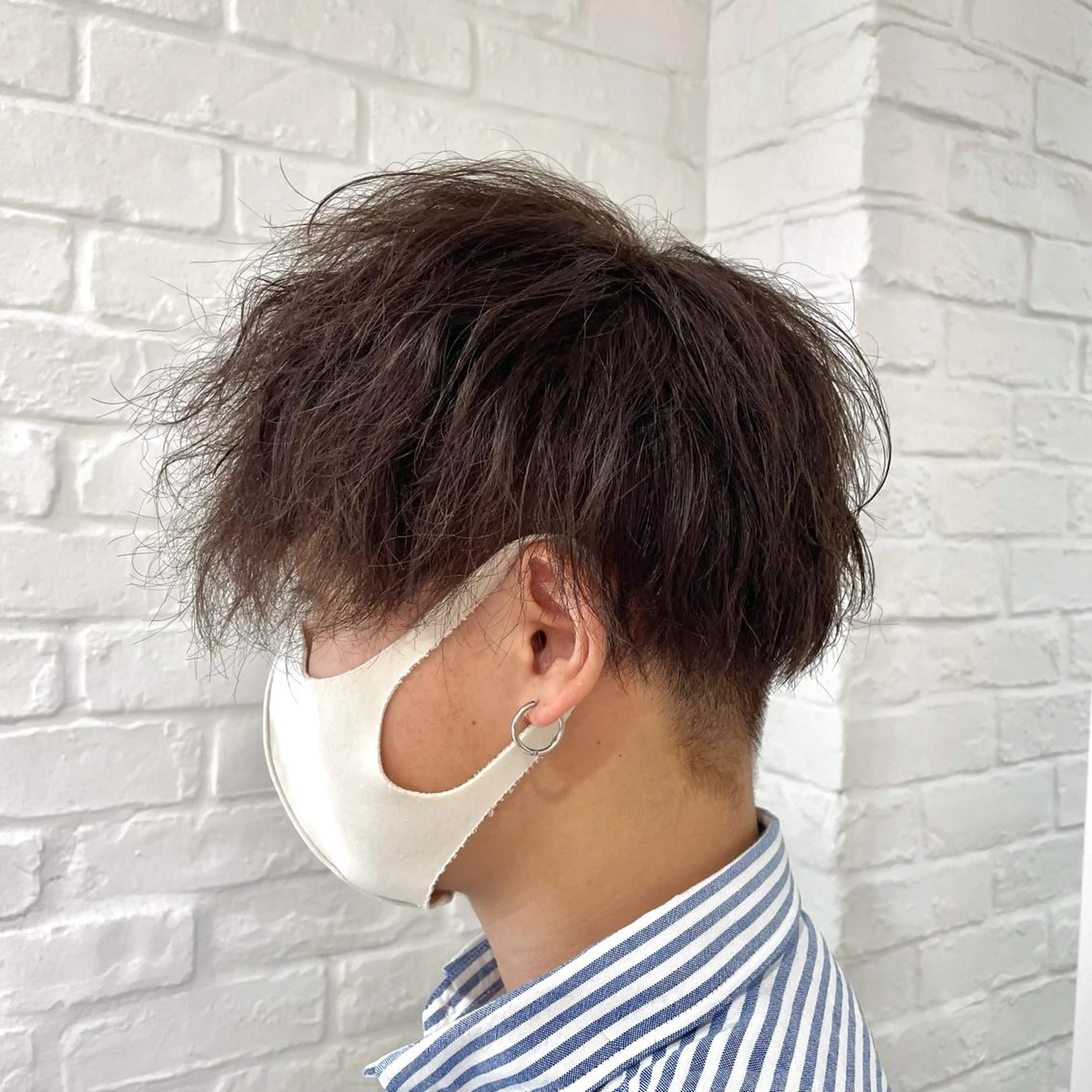 カラー メンズ 黒髪 nuu 栄所属・🧸SAKI🎀 韓国レイヤーのヘアスタイル