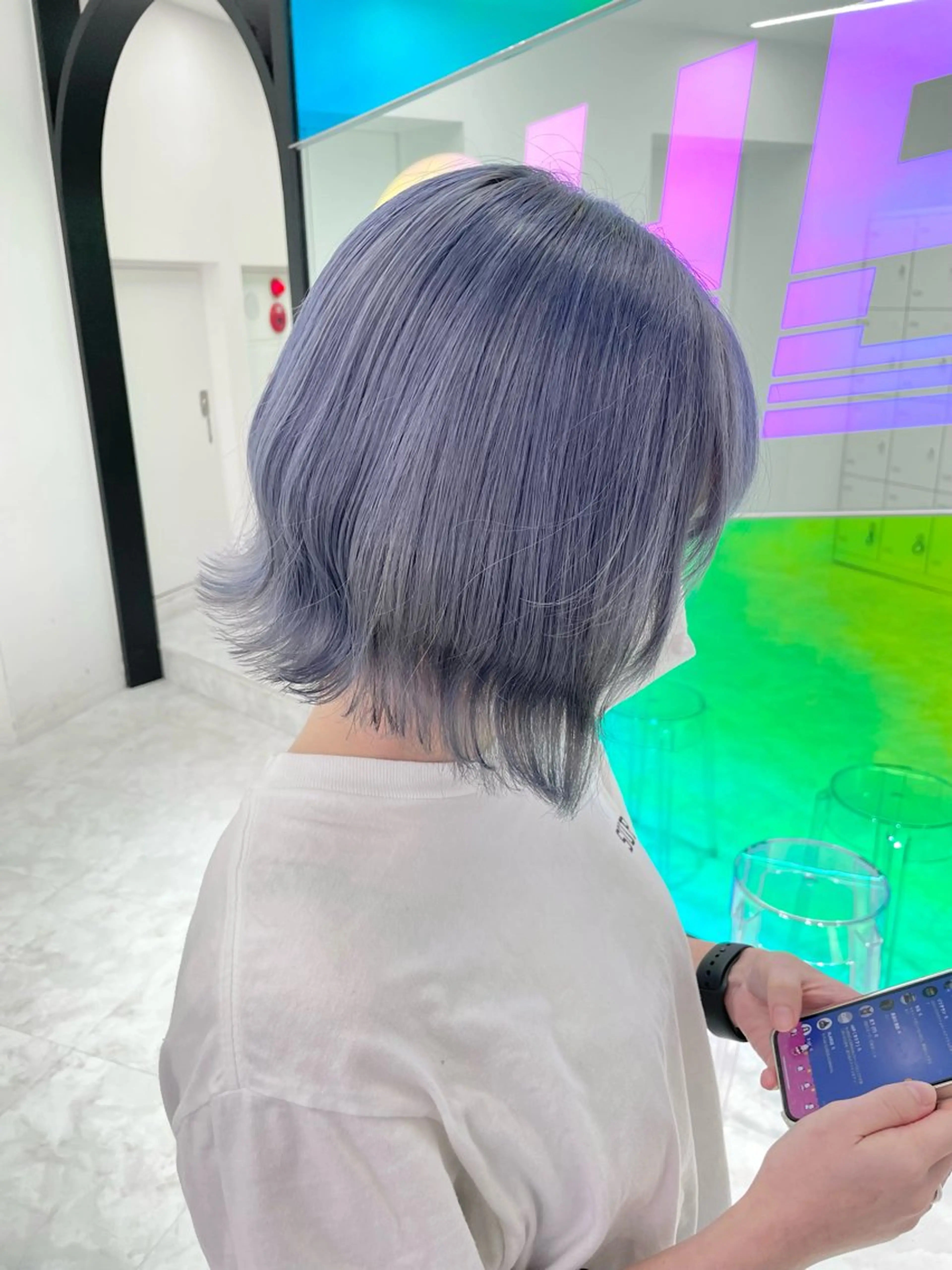 ショート カラー ヘアカラー 🤍💕ブリーチカラ ーAyaka💕🤍のヘアスタイル