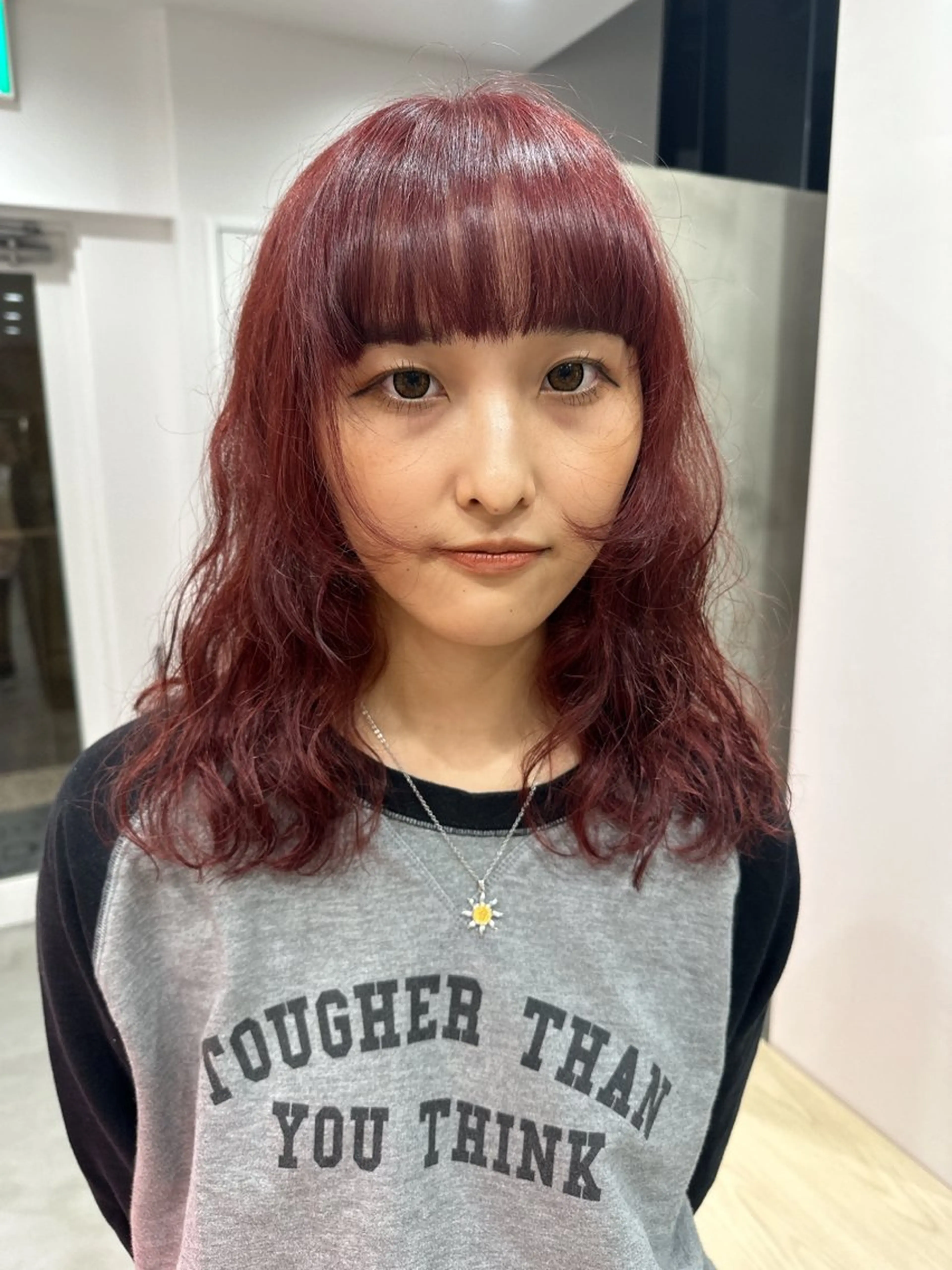 ミディアム カラー 中山 まどかのヘアスタイル