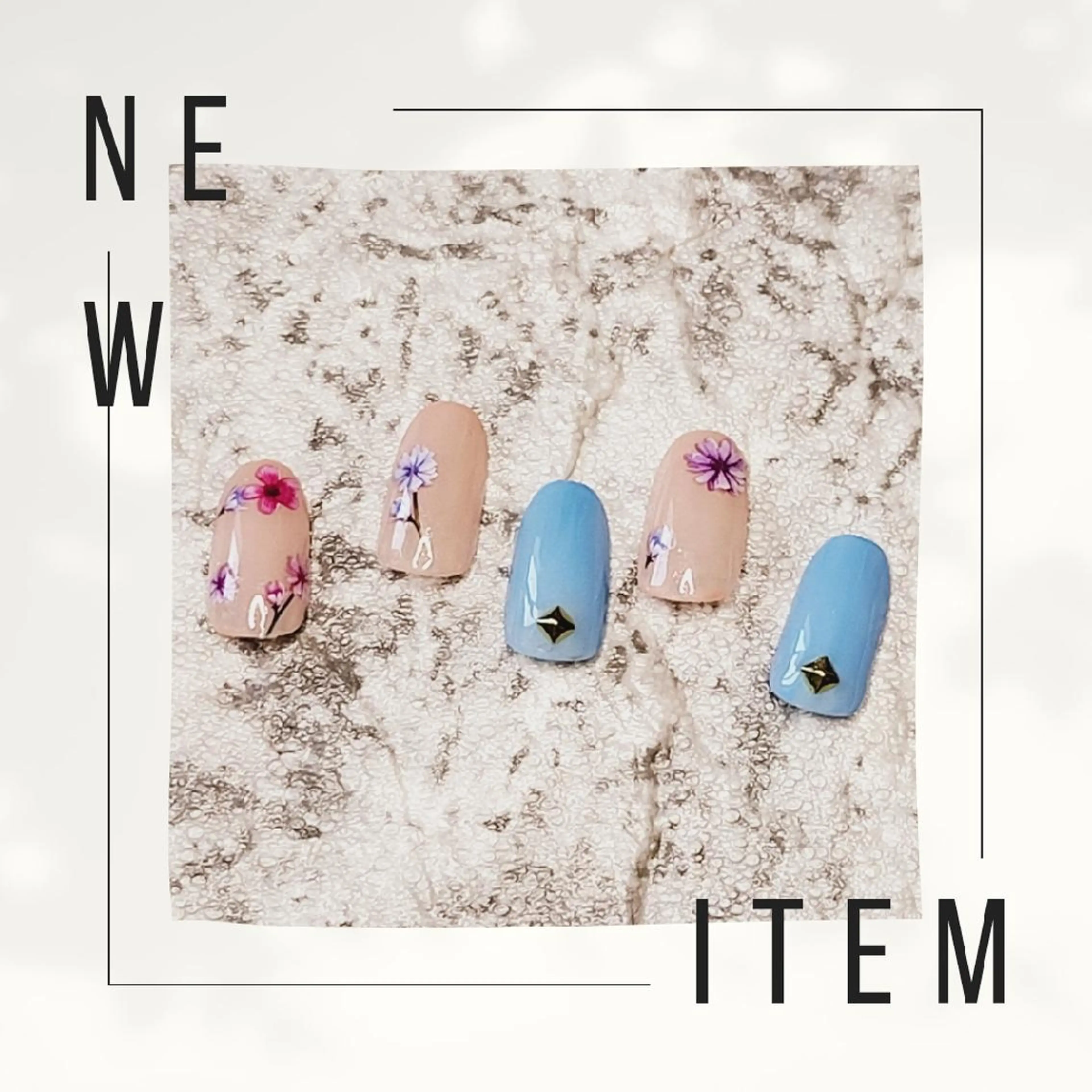 ネイル ブルー nail イロドリのネイルデザイン
