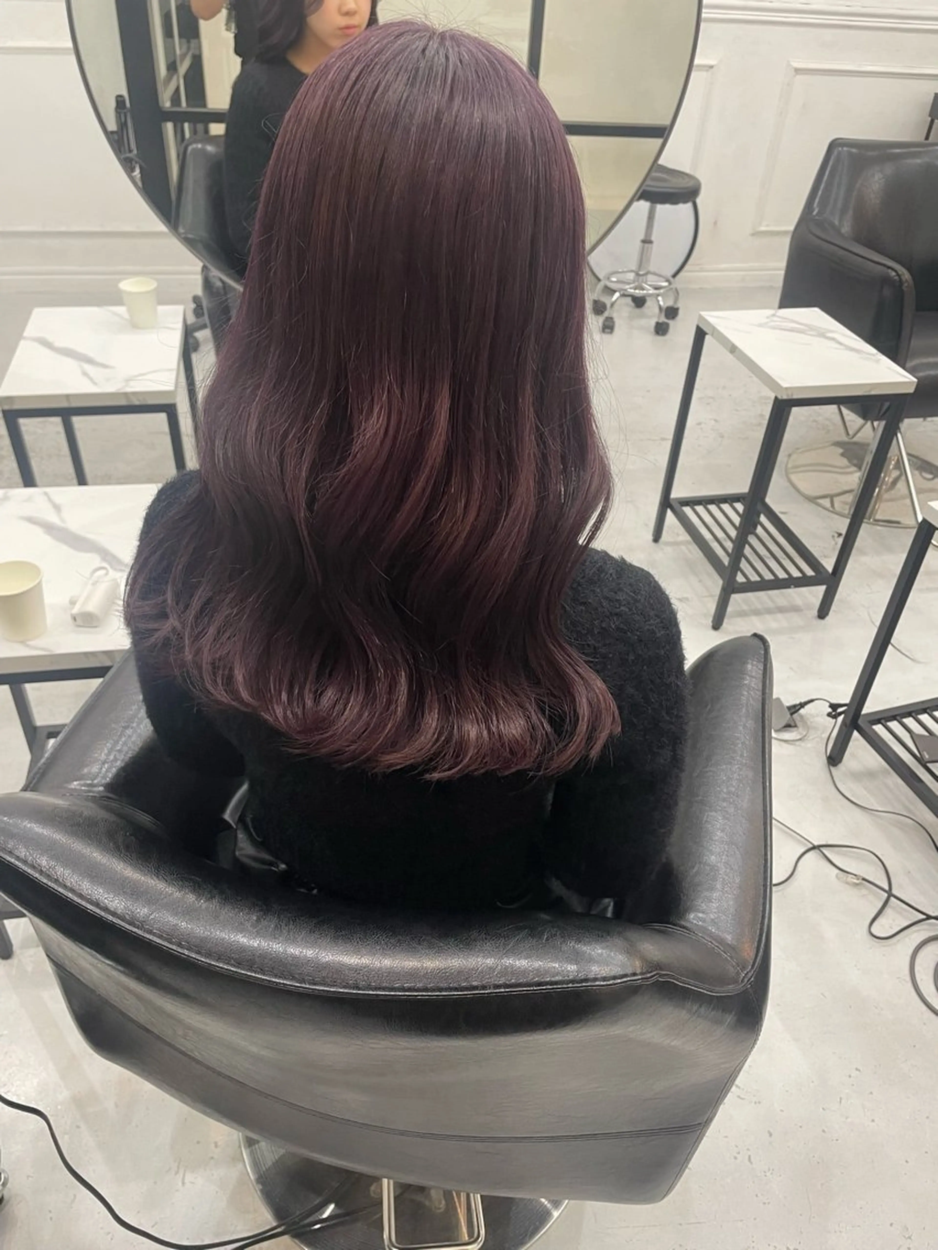 ロング パープルカラー ヘアカラー MaisonHALU さくらのヘアスタイル