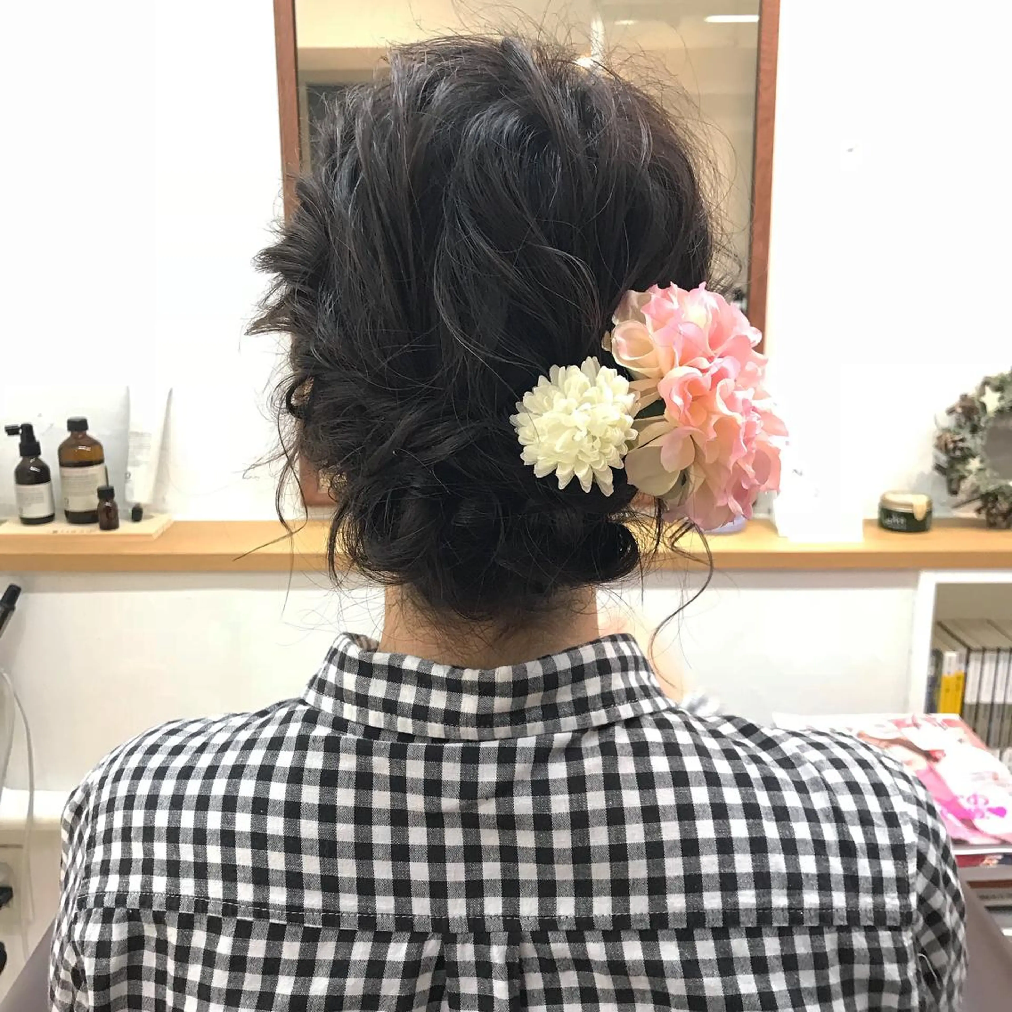 ミディアム ヘアアレンジ Click所属・クニモト ハルナのヘアスタイル