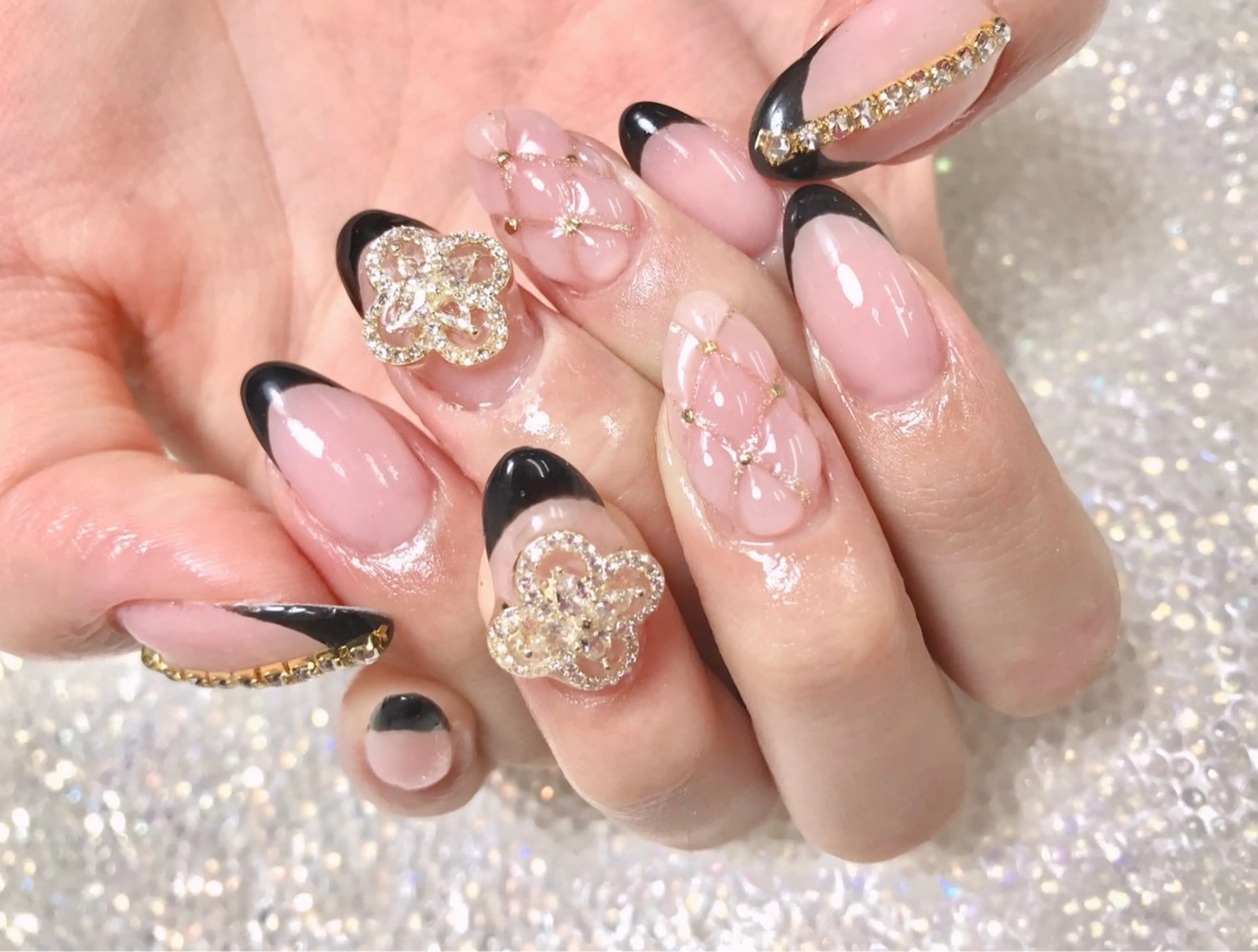 ネイル フレンチネイル ジェルネイル パラジェル ワンホンネイル ハンドネイル ゆりか ジョアアンジェ福島のネイルデザイン