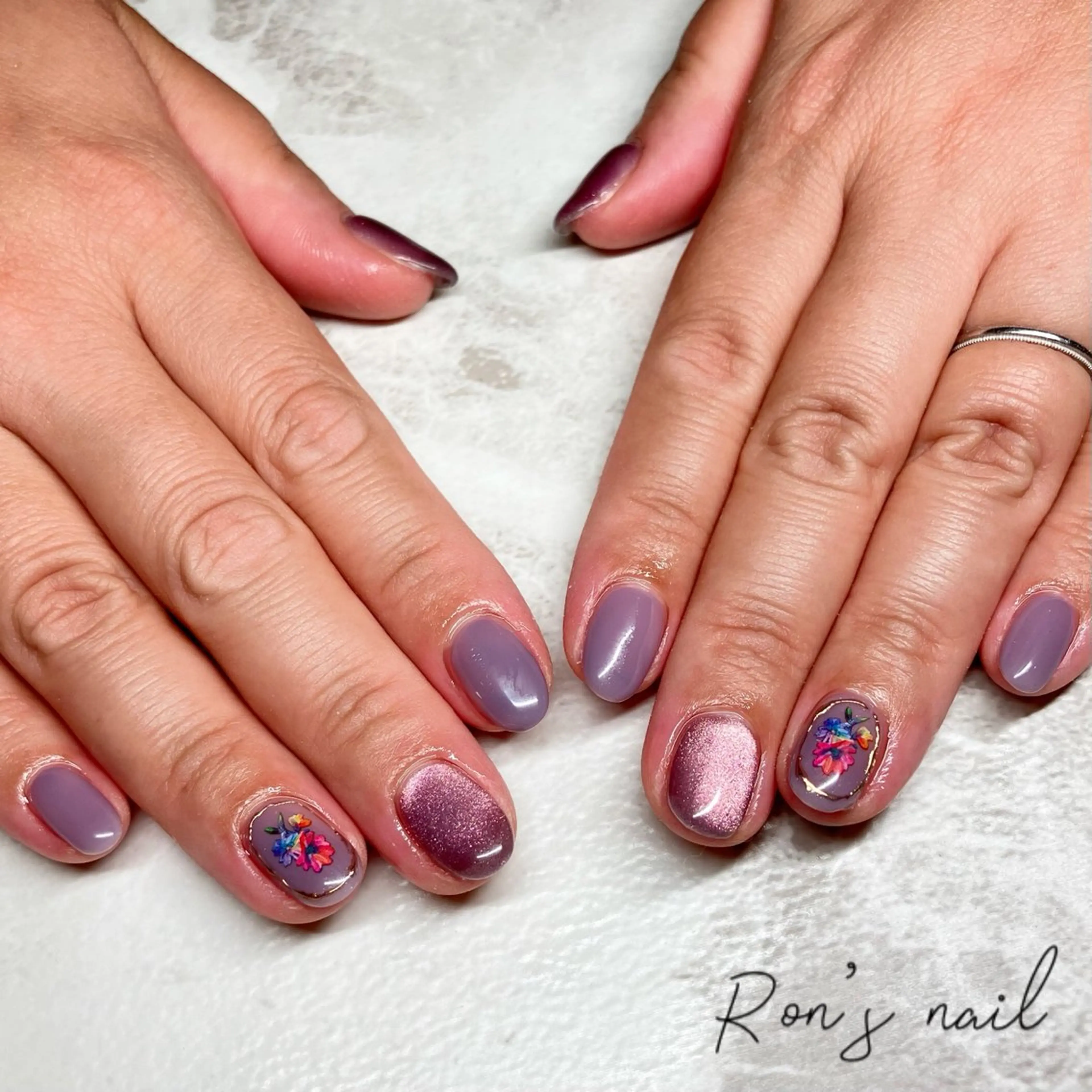 ネイル マグネットネイル Ron's nail 笹岡のネイルデザイン