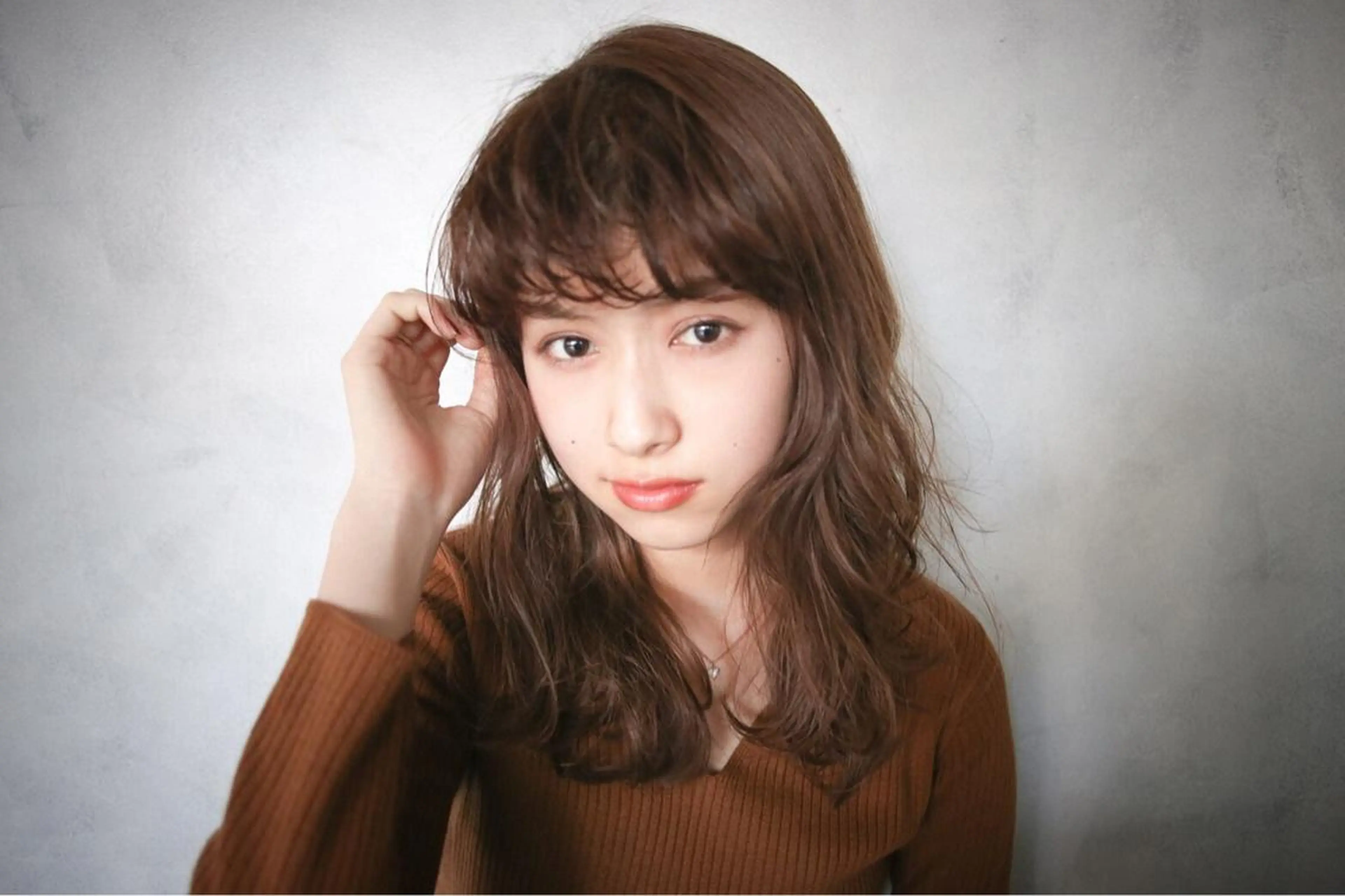 セミロング カラー パーマ ヘアアレンジ セミロングパーマ 再現度&髪質改善 LISAのヘアスタイル