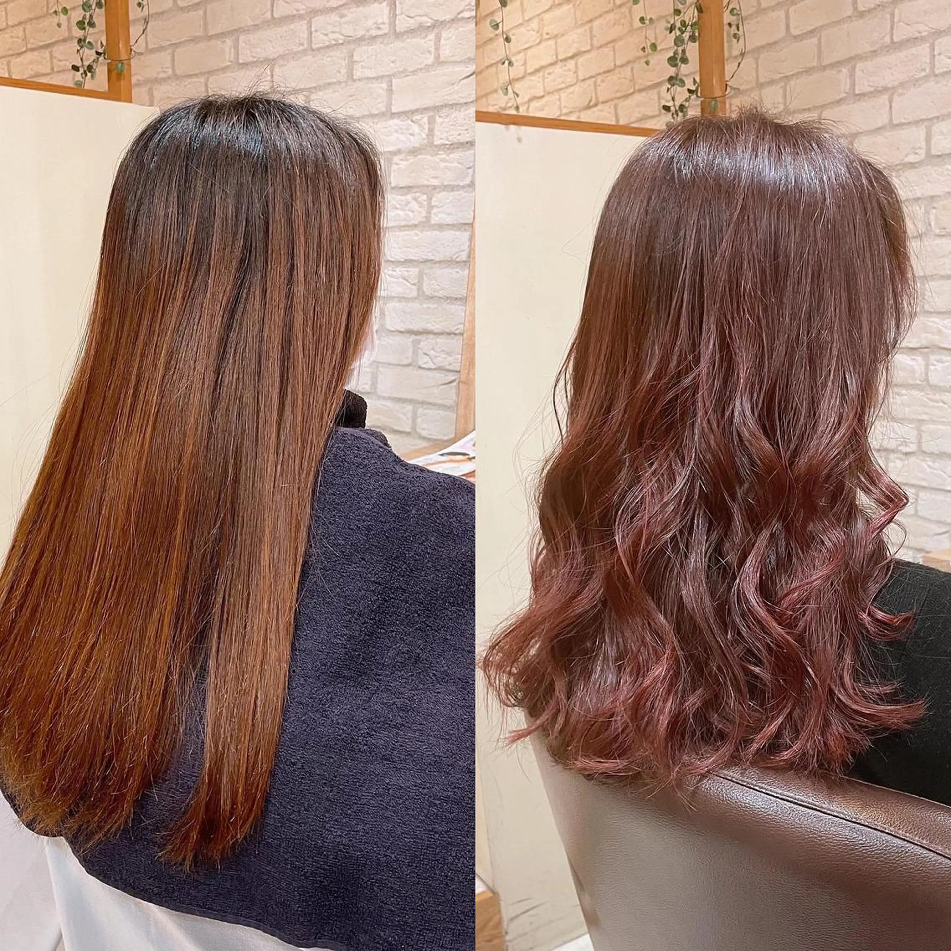 ロング カラー ブリーチ ブラウンカラー ブリーチなしカラー ピンクカラー ピンクブラウン カット ヘアカラー トリートメント ヘッドスパ 銀座🌈ケアカラー/ ヘッドスパ /清水のヘアスタイル
