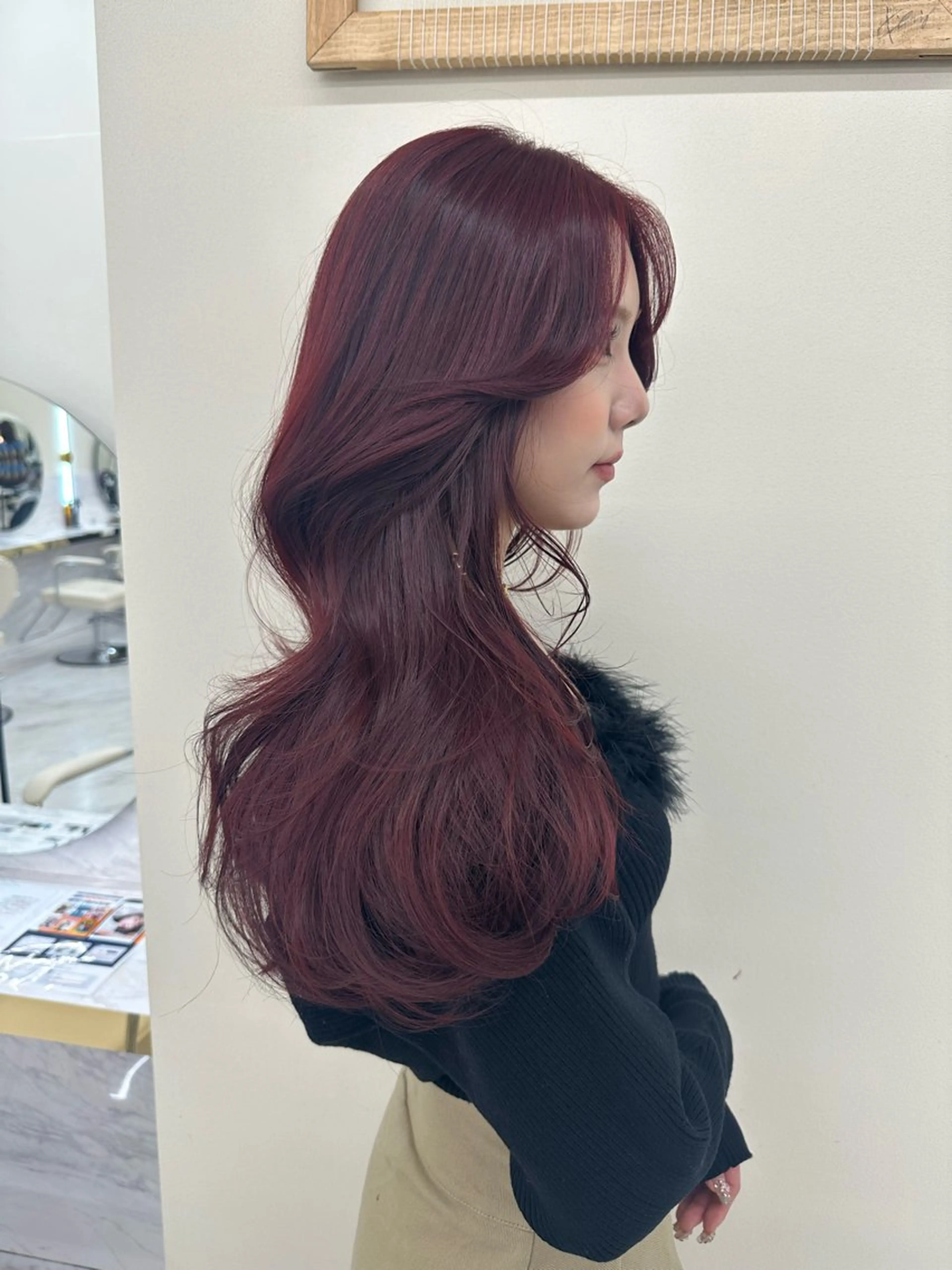ロング カット ヘアカラー トリートメント 似合わせ顔まわりカッ ト🩶瀧本美咲のヘアスタイル