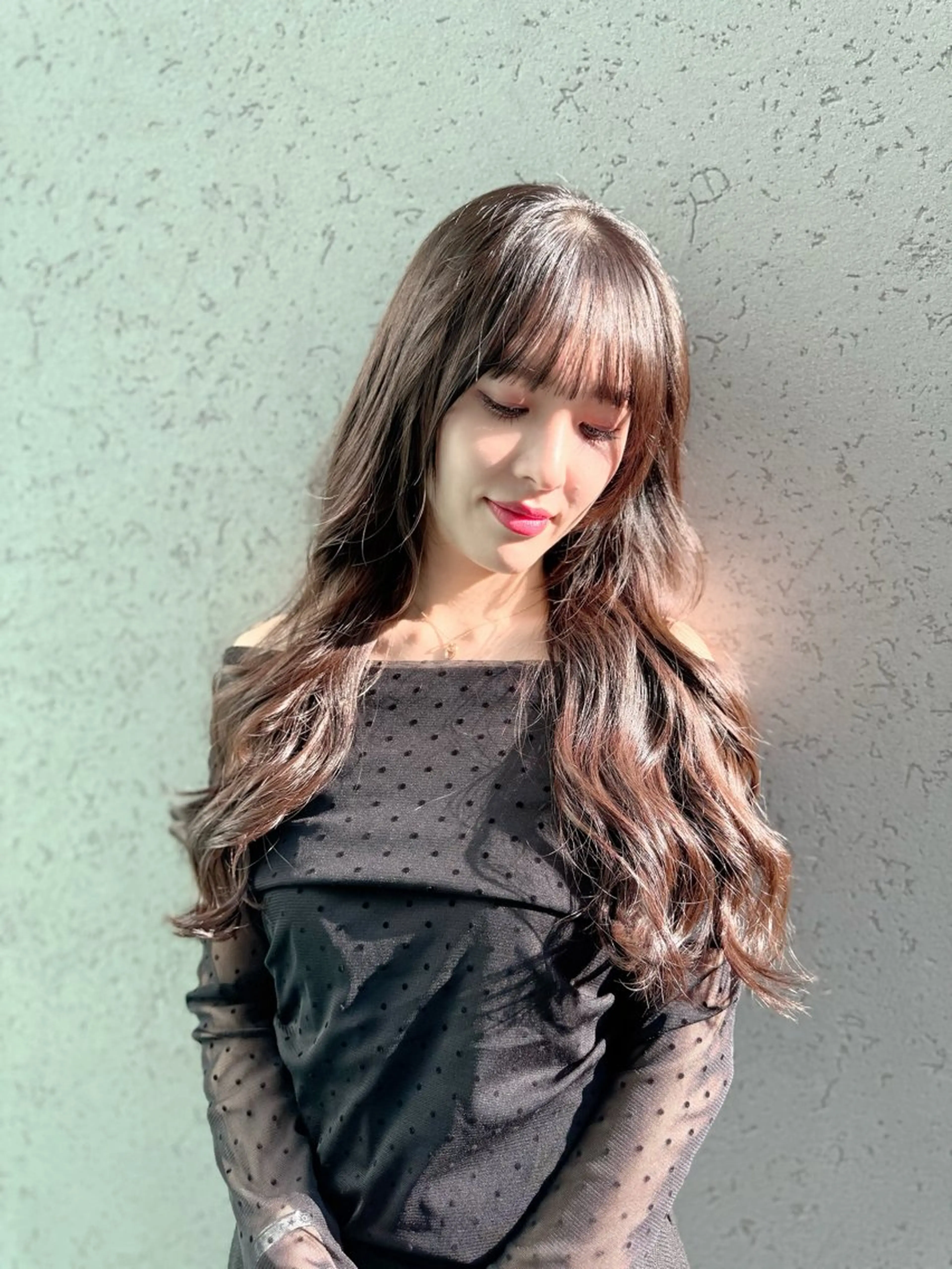 ロング 顔周りカット レイヤーカット 最高級髪質改善 艶カラー👑たくやのヘアスタイル