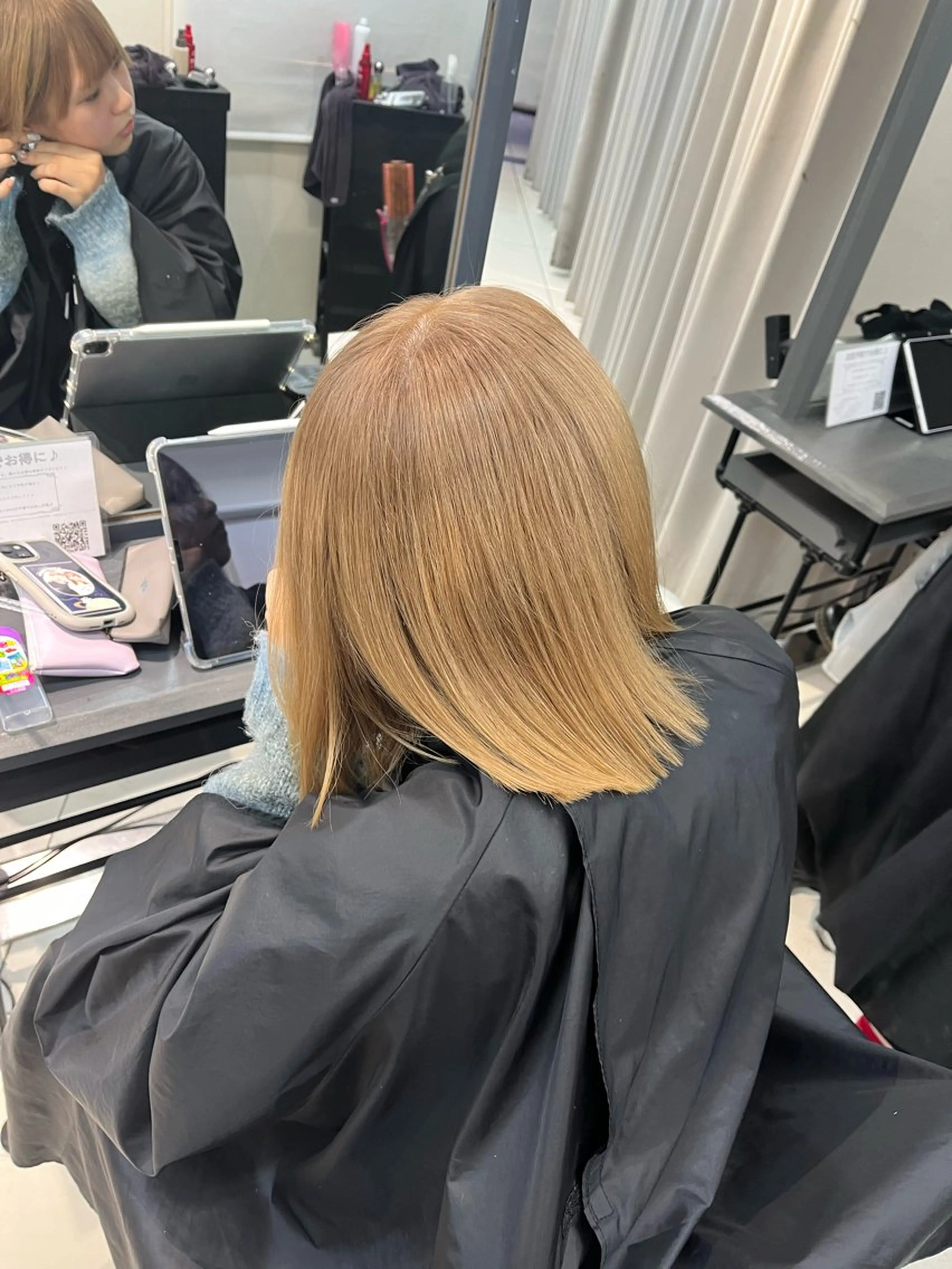 ミディアム ヘアカラー トリートメント 💫ハイトーンボブ/ HARU💫のヘアスタイル