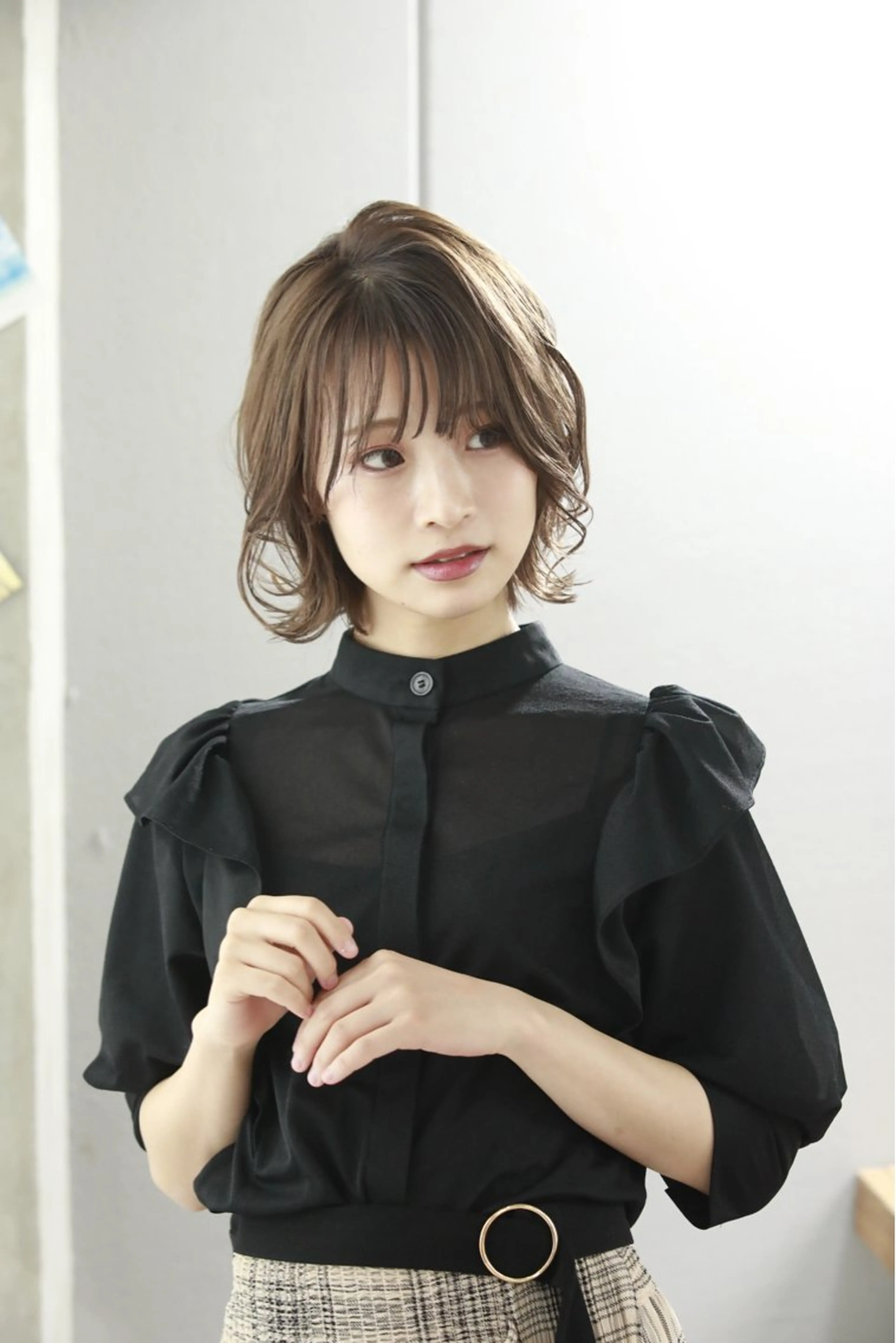 ミディアム カラー ヘアアレンジ ヘアカラー 井向 幹滉のヘアスタイル