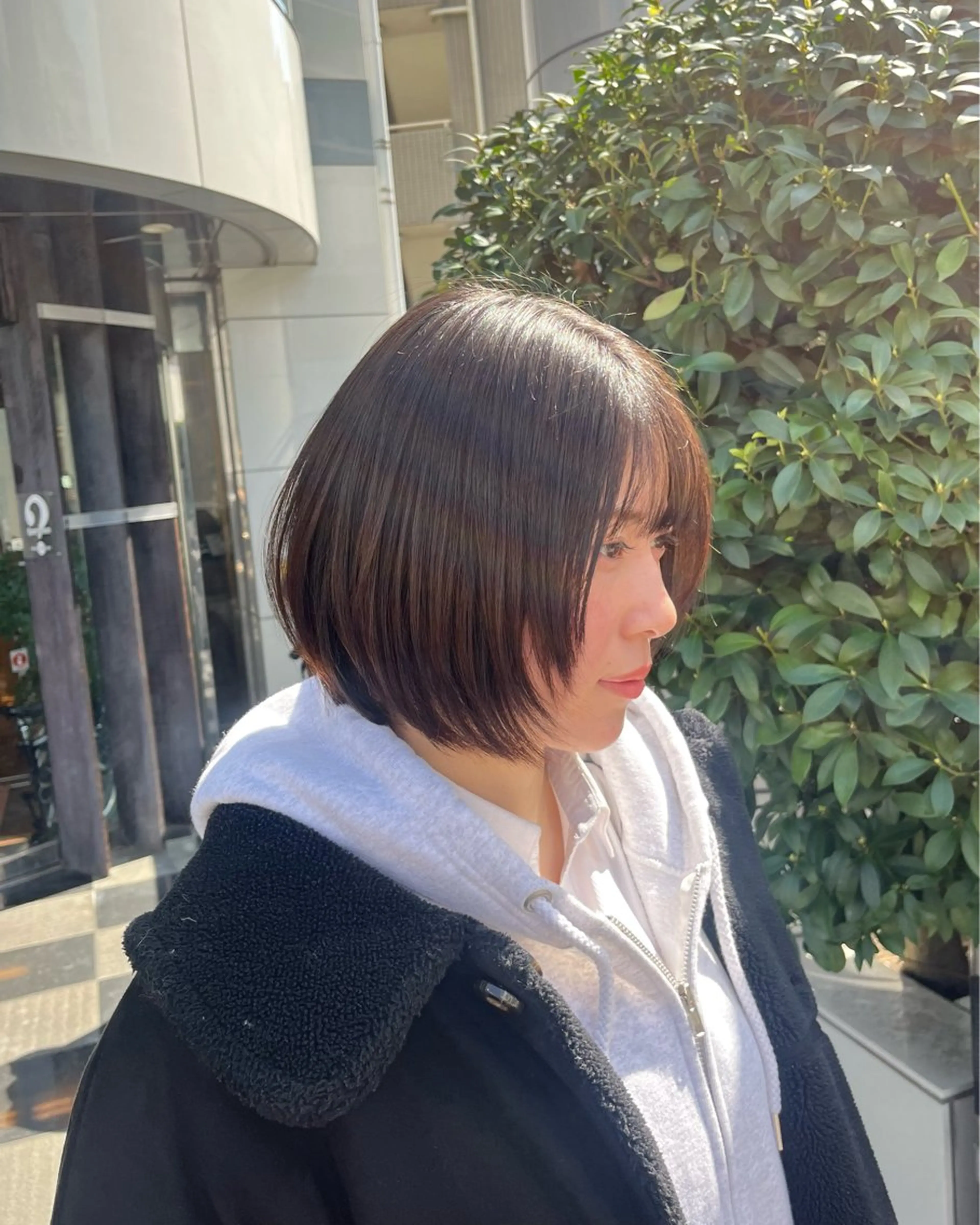 ショート ボブレイヤー ボブ 顔周りカット レイヤーカット カット トリートメント 森 ハリス誠一のヘアスタイル