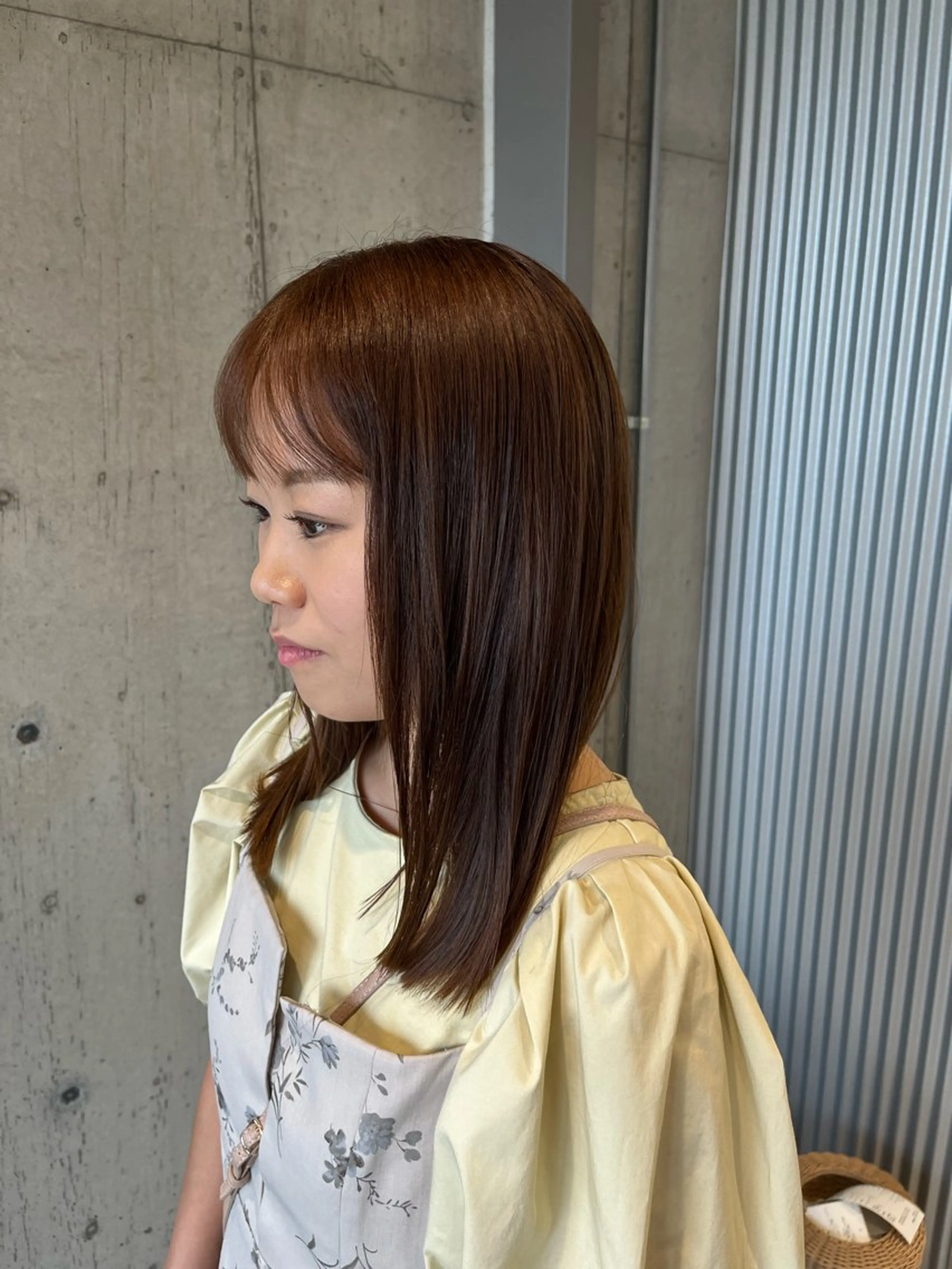 セミロング カラー ヘアアレンジ カット ヘアカラー トリートメント 傷ませないカラー・ ボブ・リクト📸のヘアスタイル