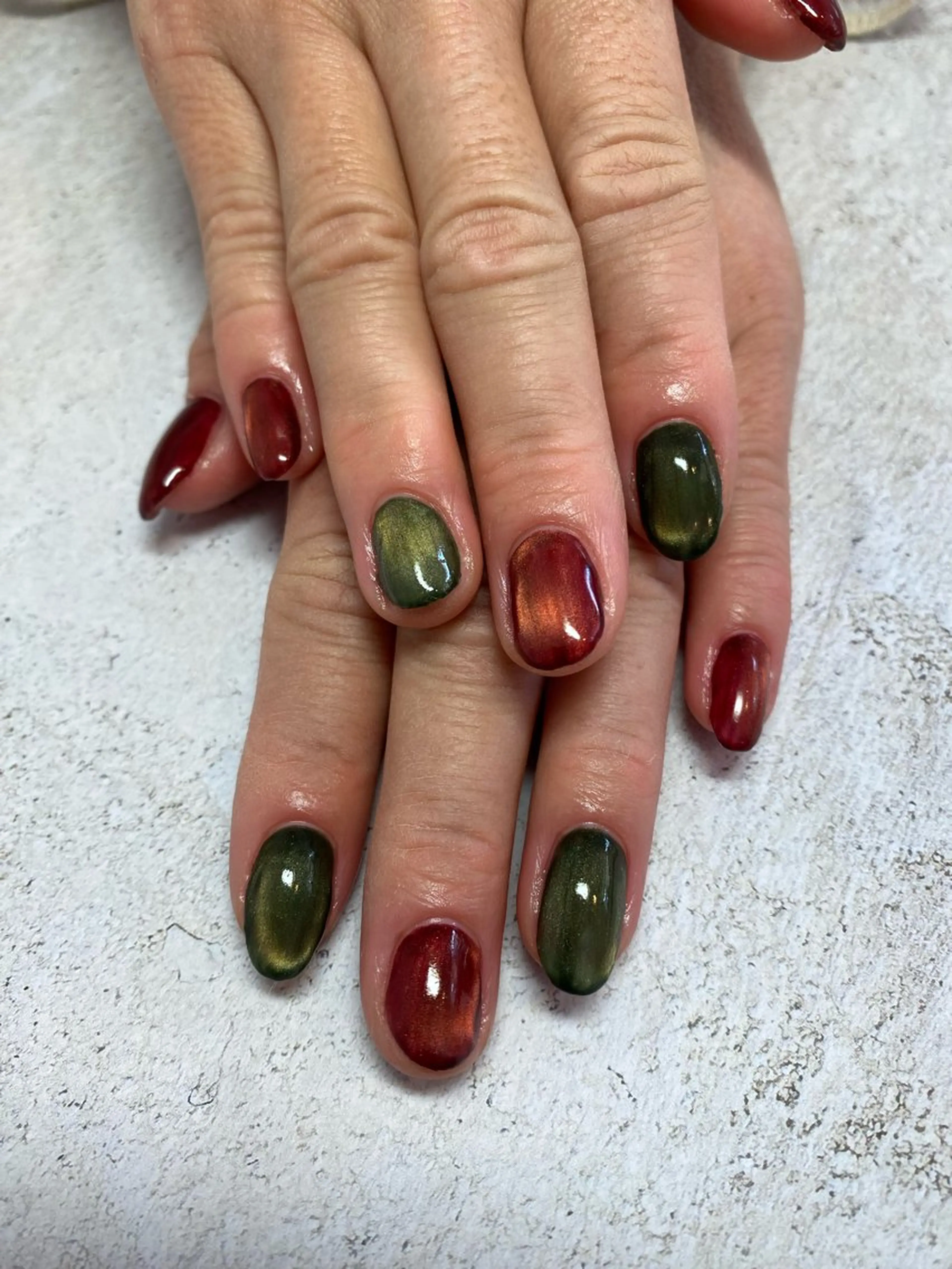 ネイル マグネットネイル 冬ネイル クリスマス Rela所属・Ao iのネイルデザイン