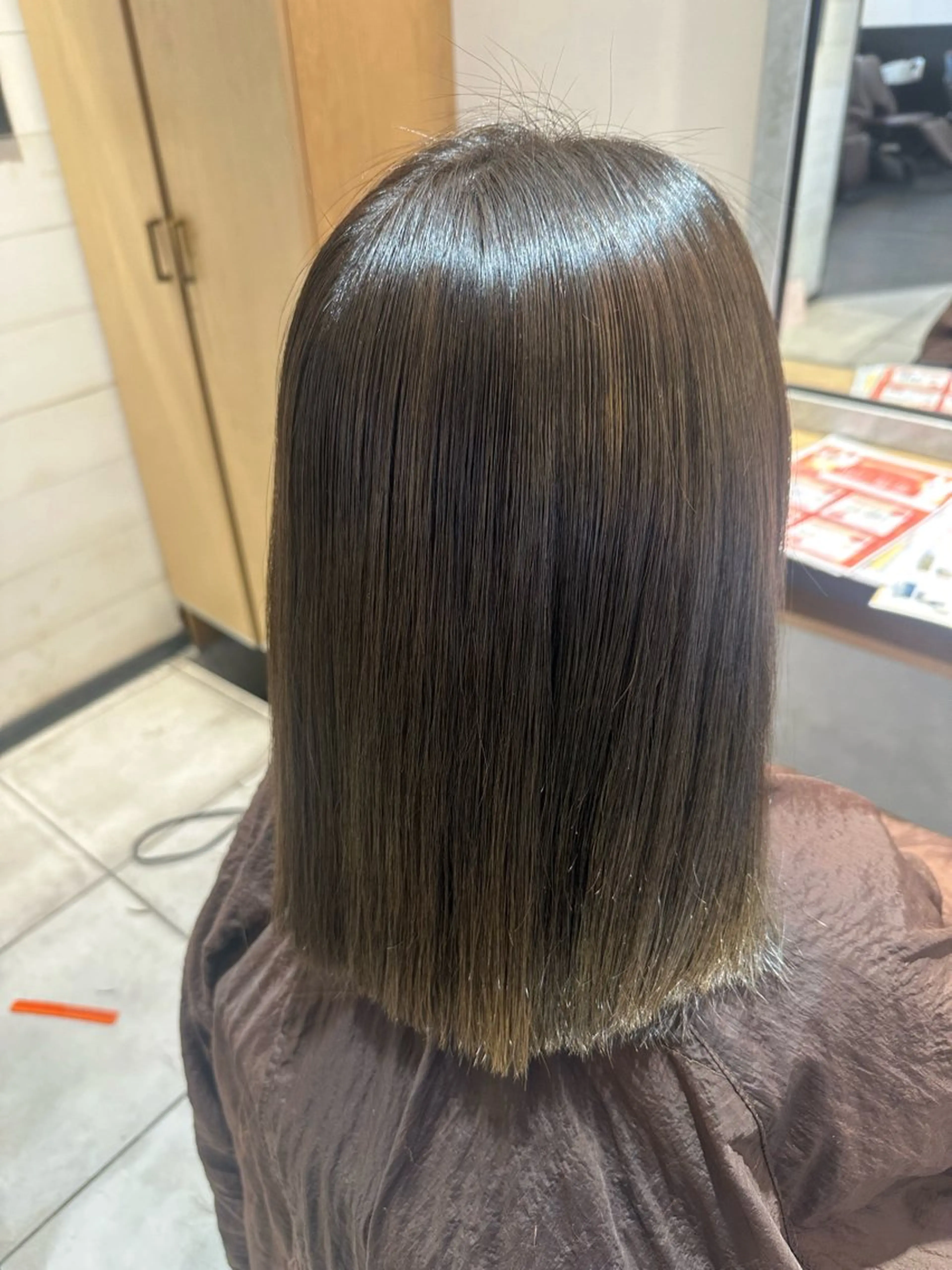 カラー 縮毛矯正 フクイ ミユのヘアスタイル