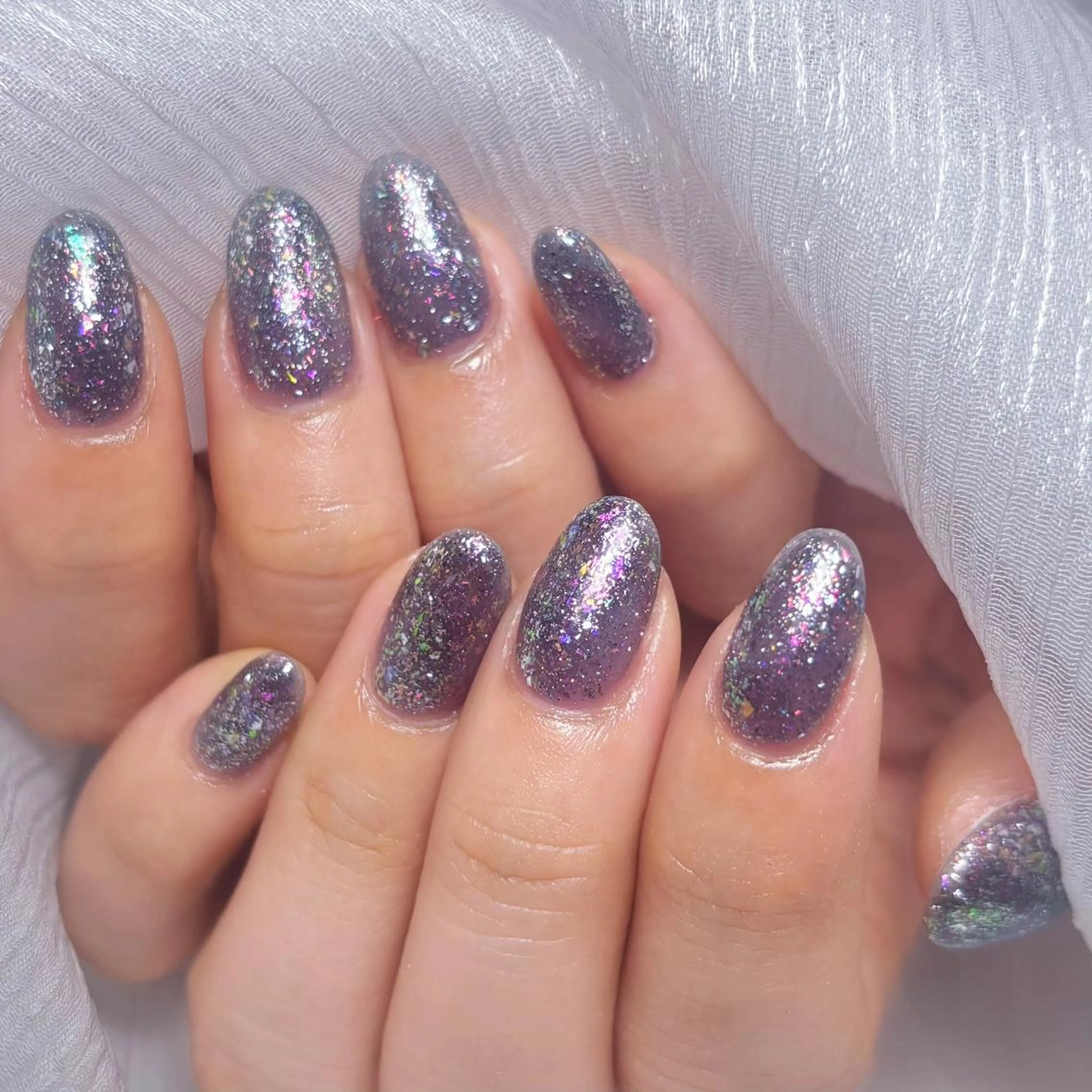 ネイル アートネイル オーロラネイル ガーリー キラキラネイル 韓国ネイル Diamond NAIL✨のネイルデザイン