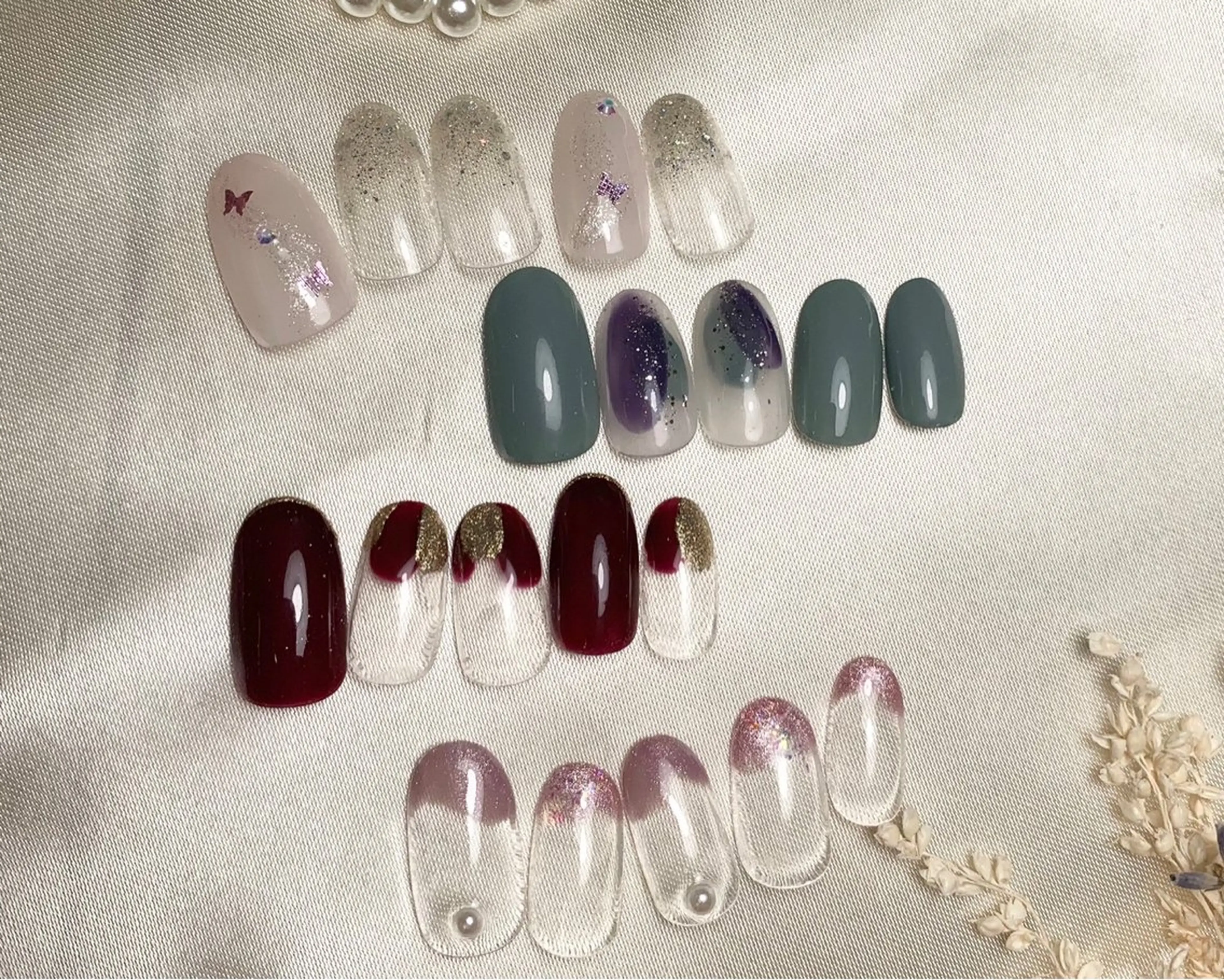 ネイル ハンドネイル ネイルPetit Ribbonのネイルデザイン