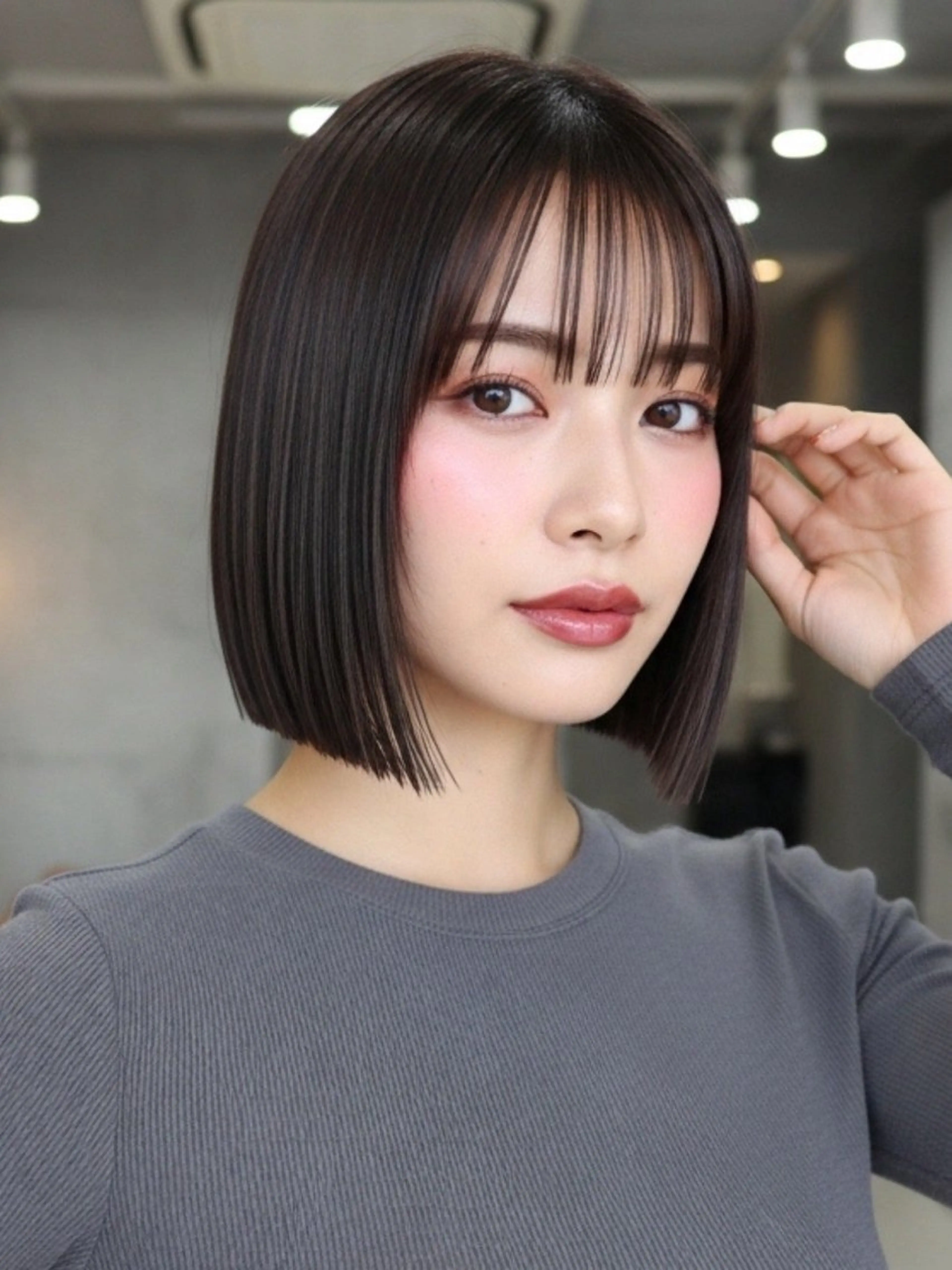 ミディアム 似合わせボブ✖️ 韓国レイヤー✨小関のヘアスタイル