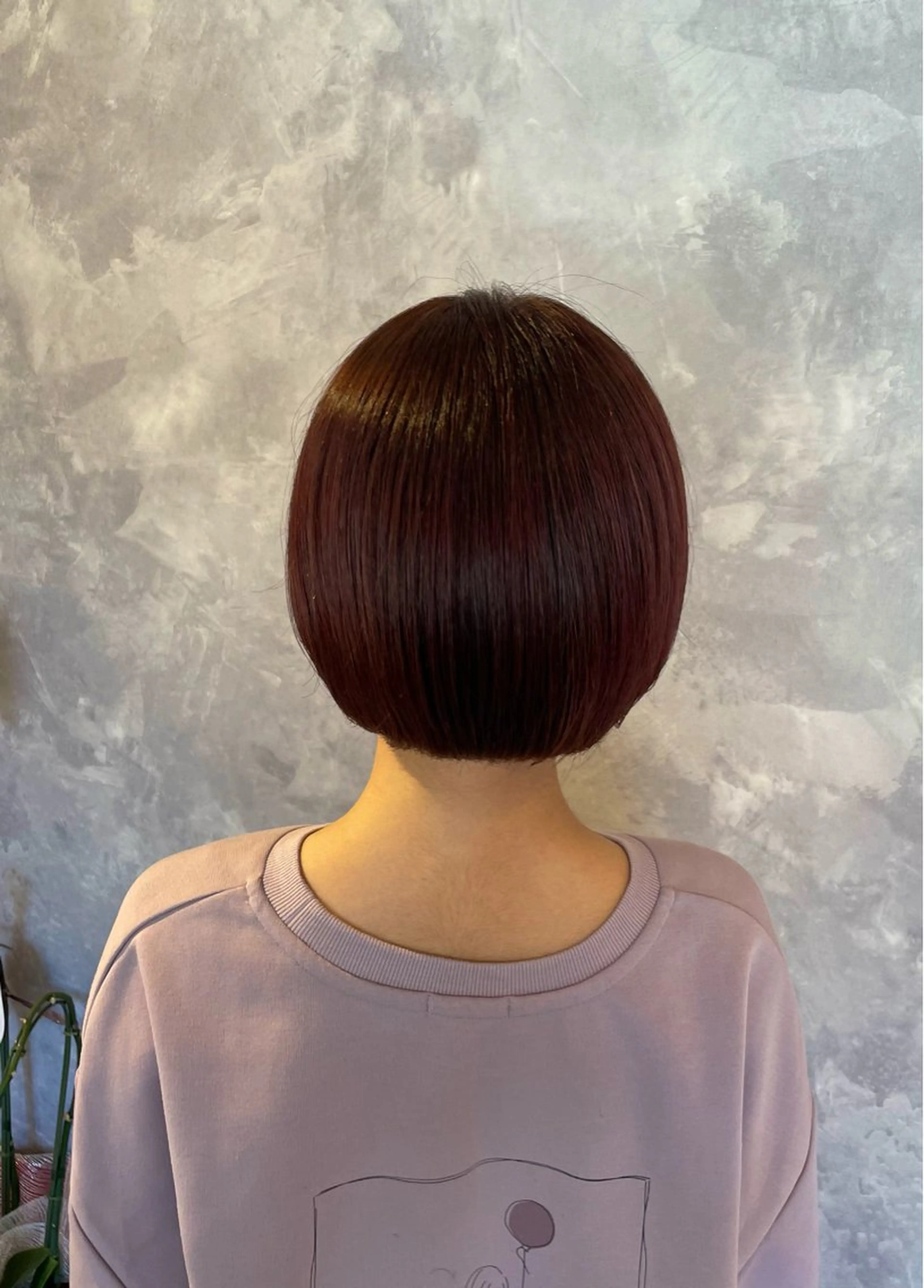 ミディアム レッドブラウン ボブ アクスト スタイル所属・アクストスタイル川勝 しずかのヘアスタイル