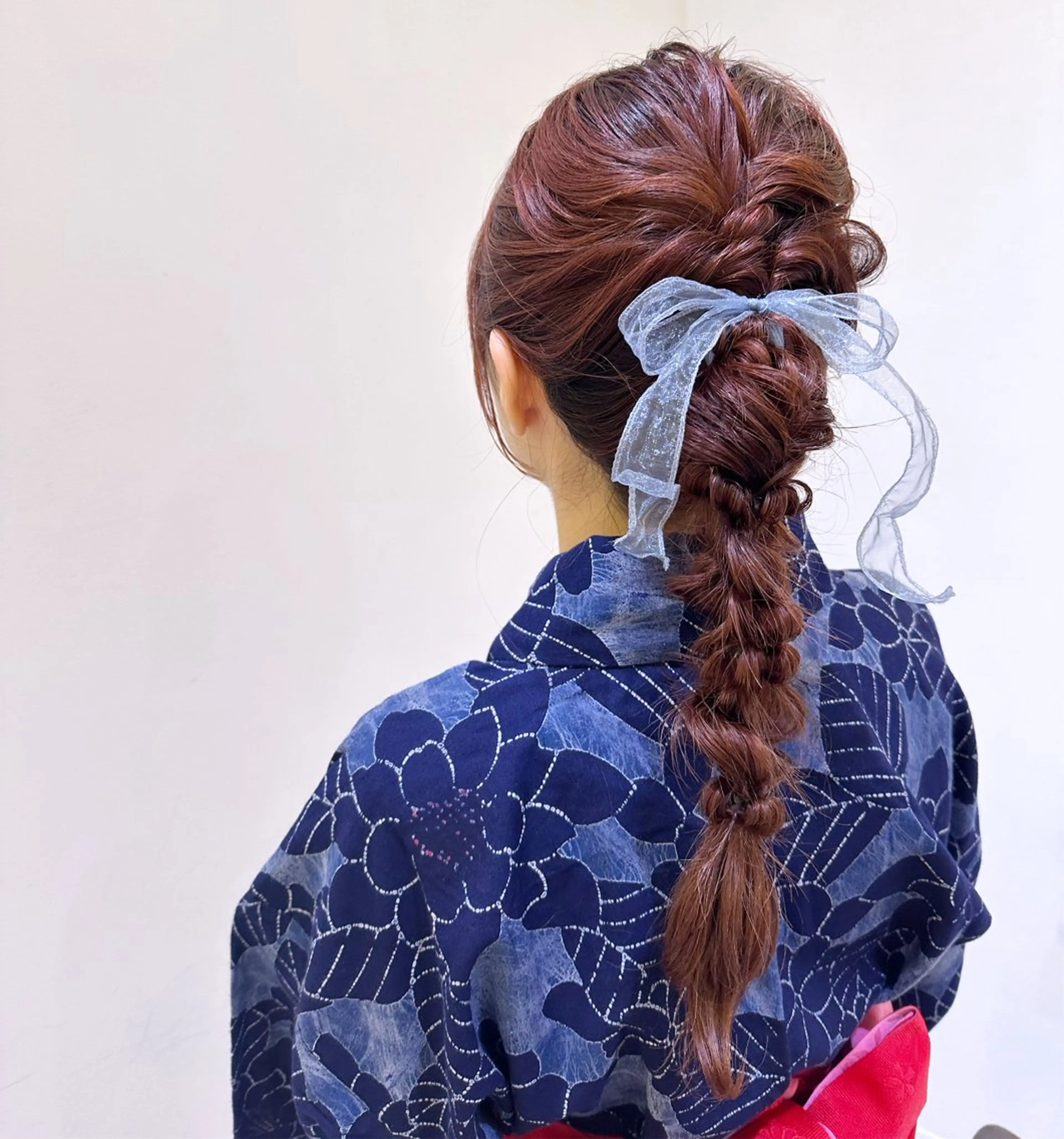 ロング 浴衣 中島 愛のヘアスタイル