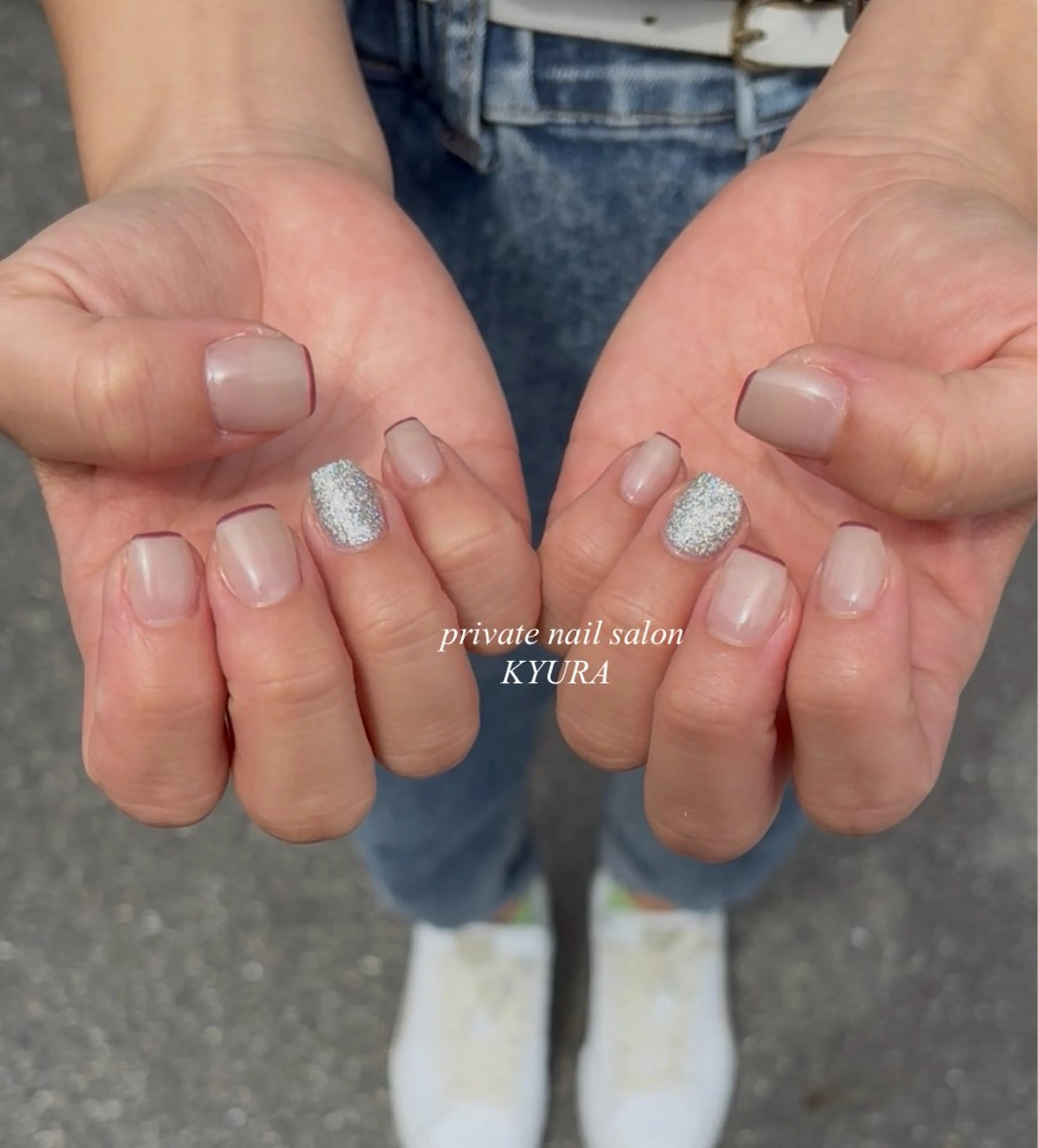 ネイル フレンチネイル 大東市ネイルサロン 【KYURA】ｷｭﾗのネイルデザイン