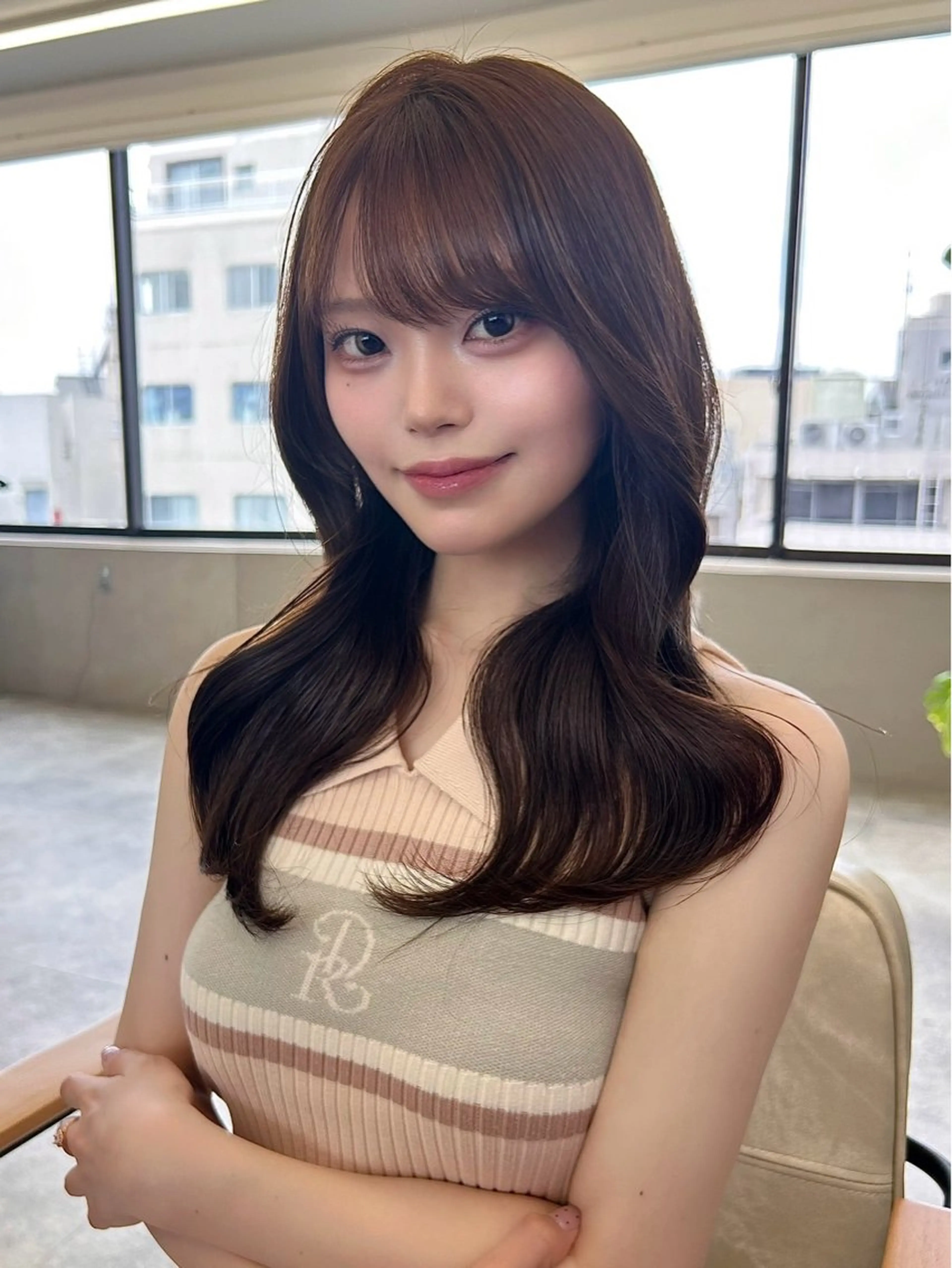 ロング くびれヘア 韓国風ヘア 大河原 ほたるのヘアスタイル