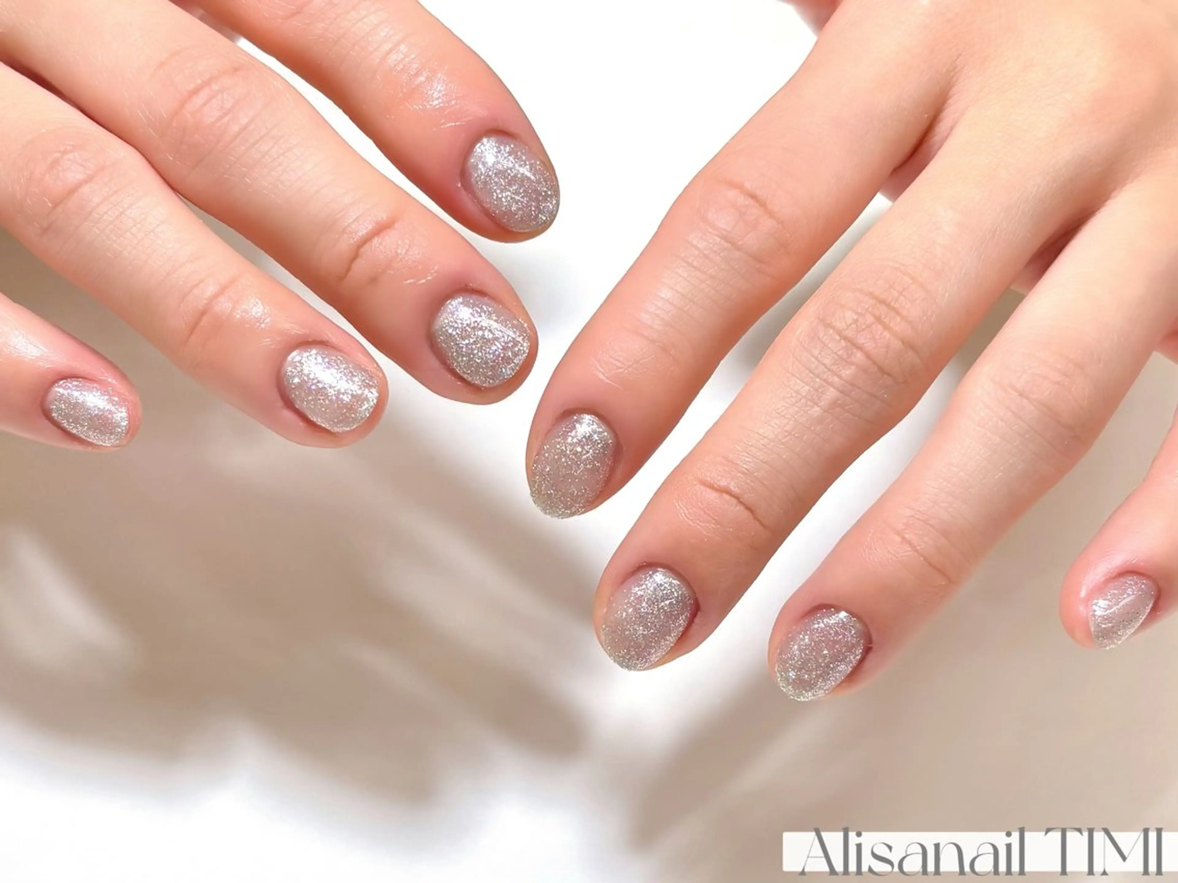 ネイル ラメ(グリッター) ワンカラーネイル ハンドネイル Alisa nail Timiのネイルデザイン