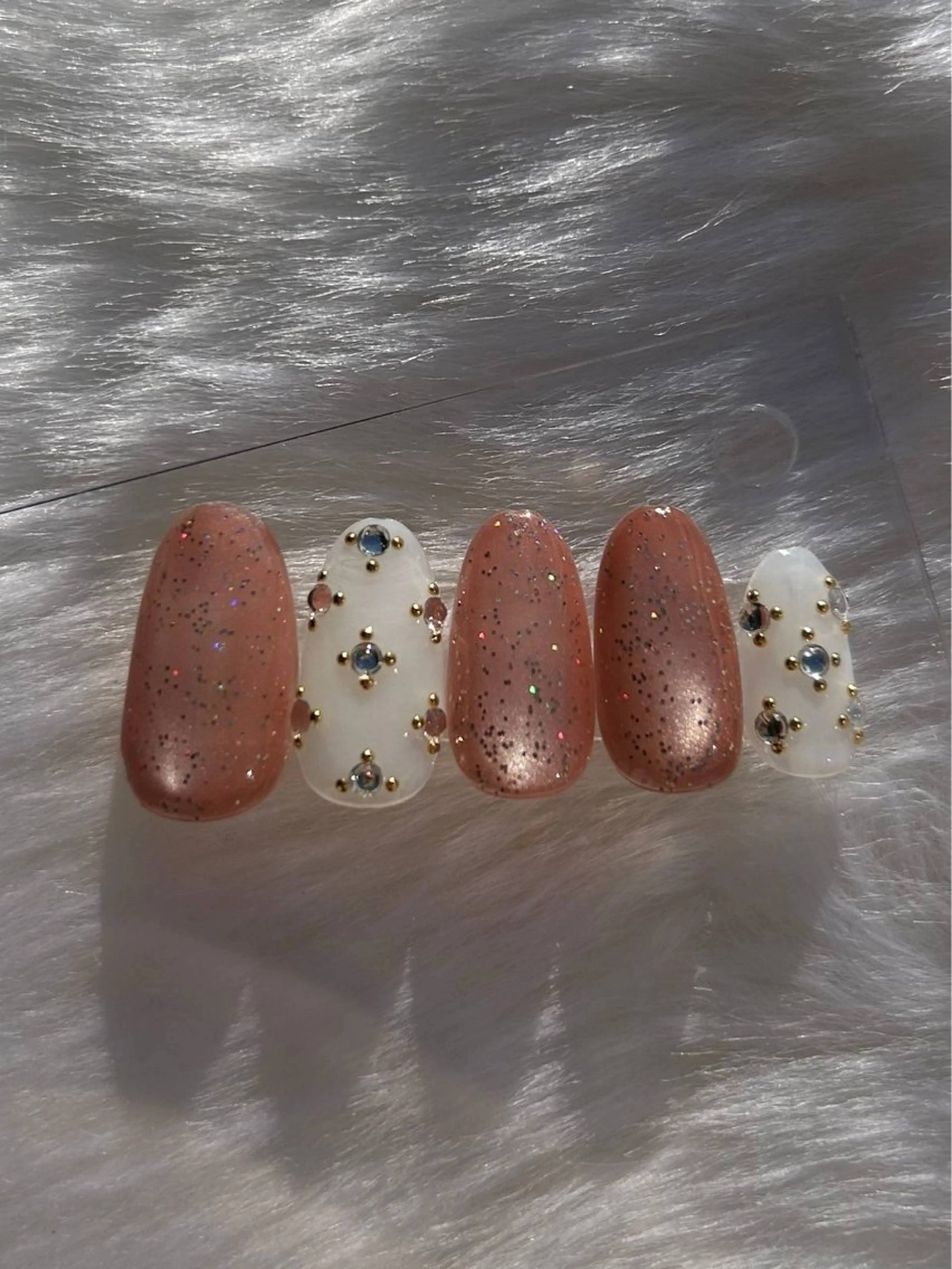 ネイル マグネットネイル ストーンネイル ハンドネイル gratitude nail　宮永のネイルデザイン
