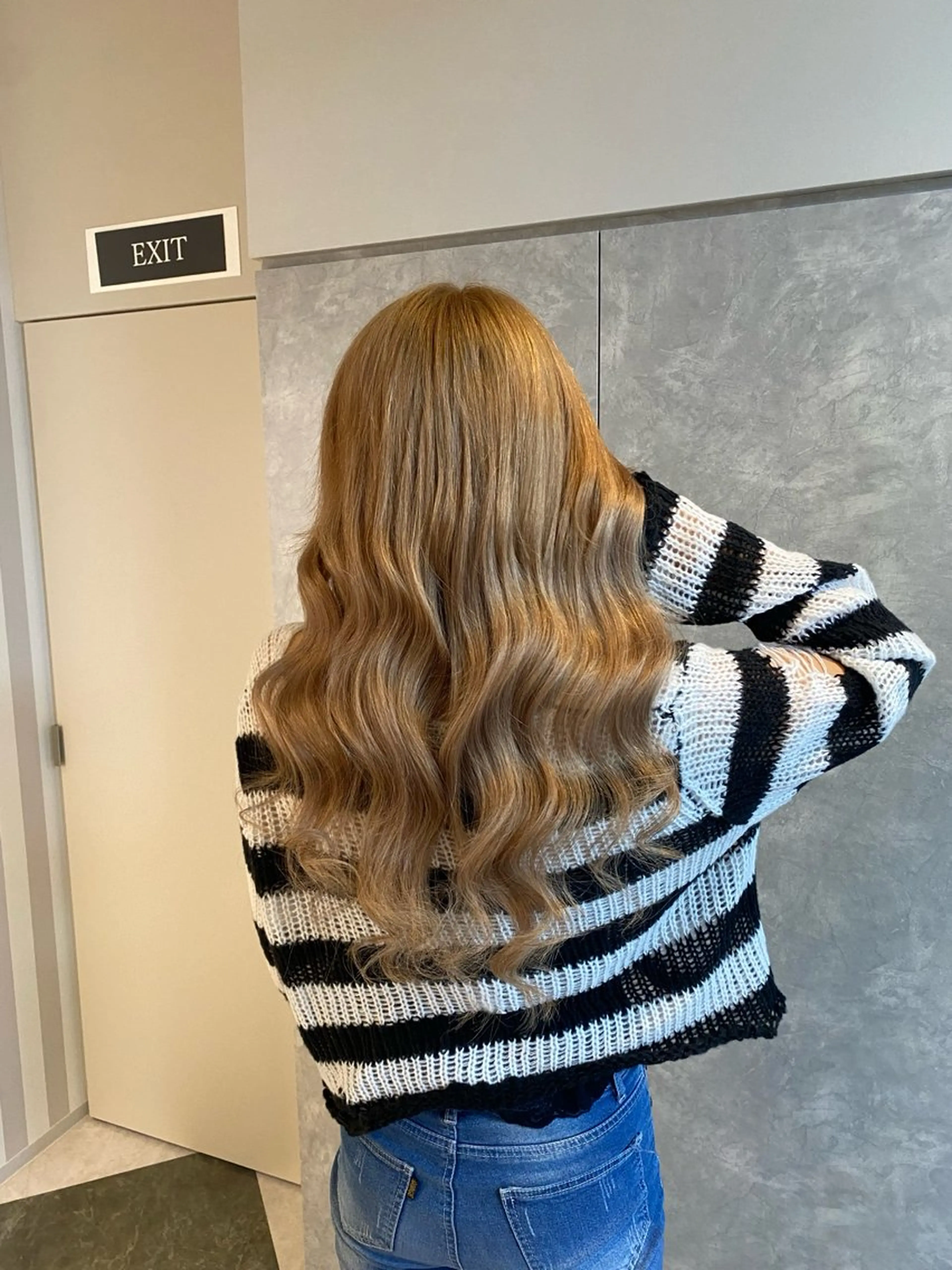 ロング カラー ガルボヘアー心斎橋所属・プルエクステ/プルシ ールエクステ/地雷系のヘアスタイル