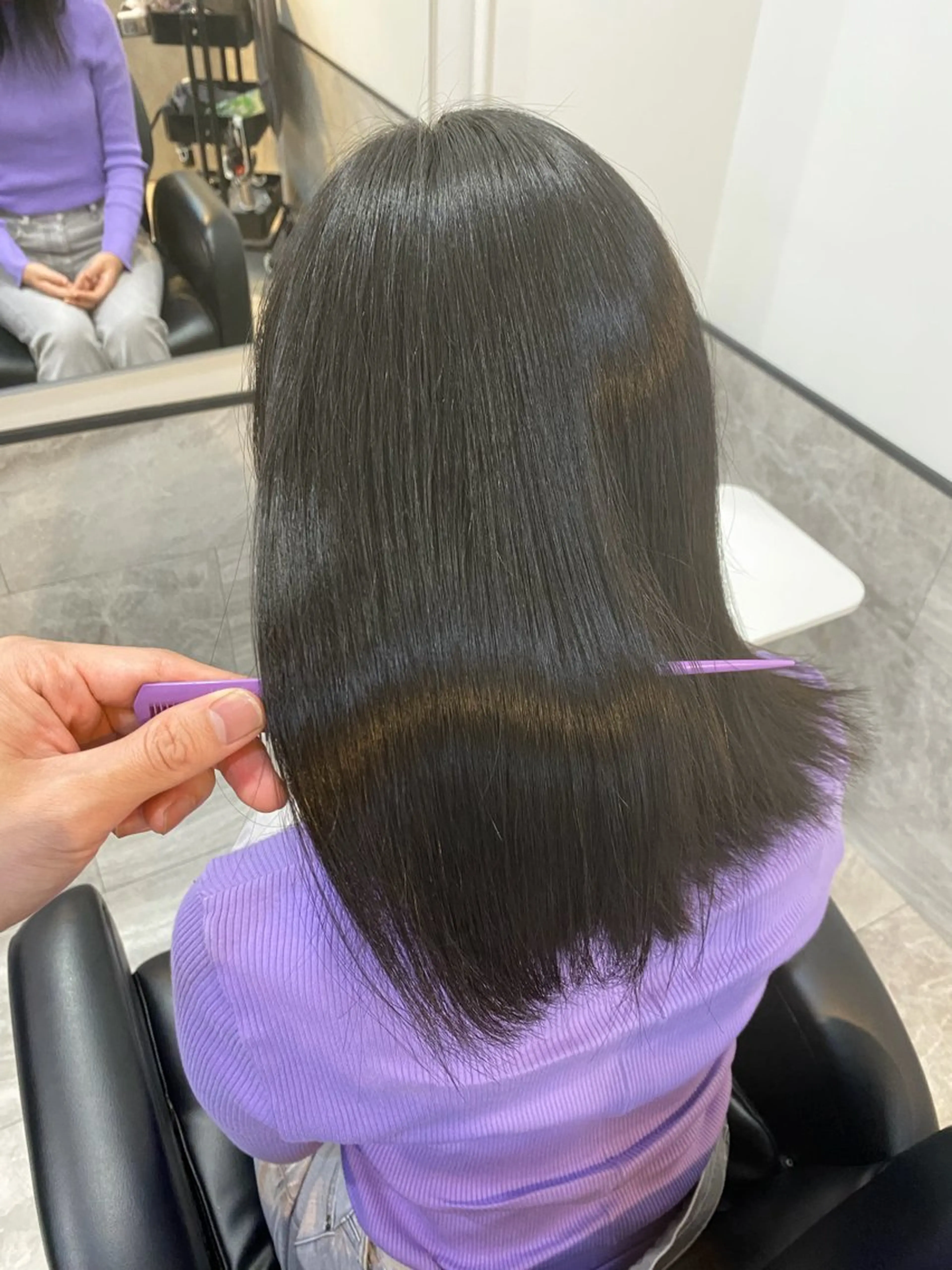 セミロング ヘアアレンジ 酸性ストレート 田中 昴輝のヘアスタイル