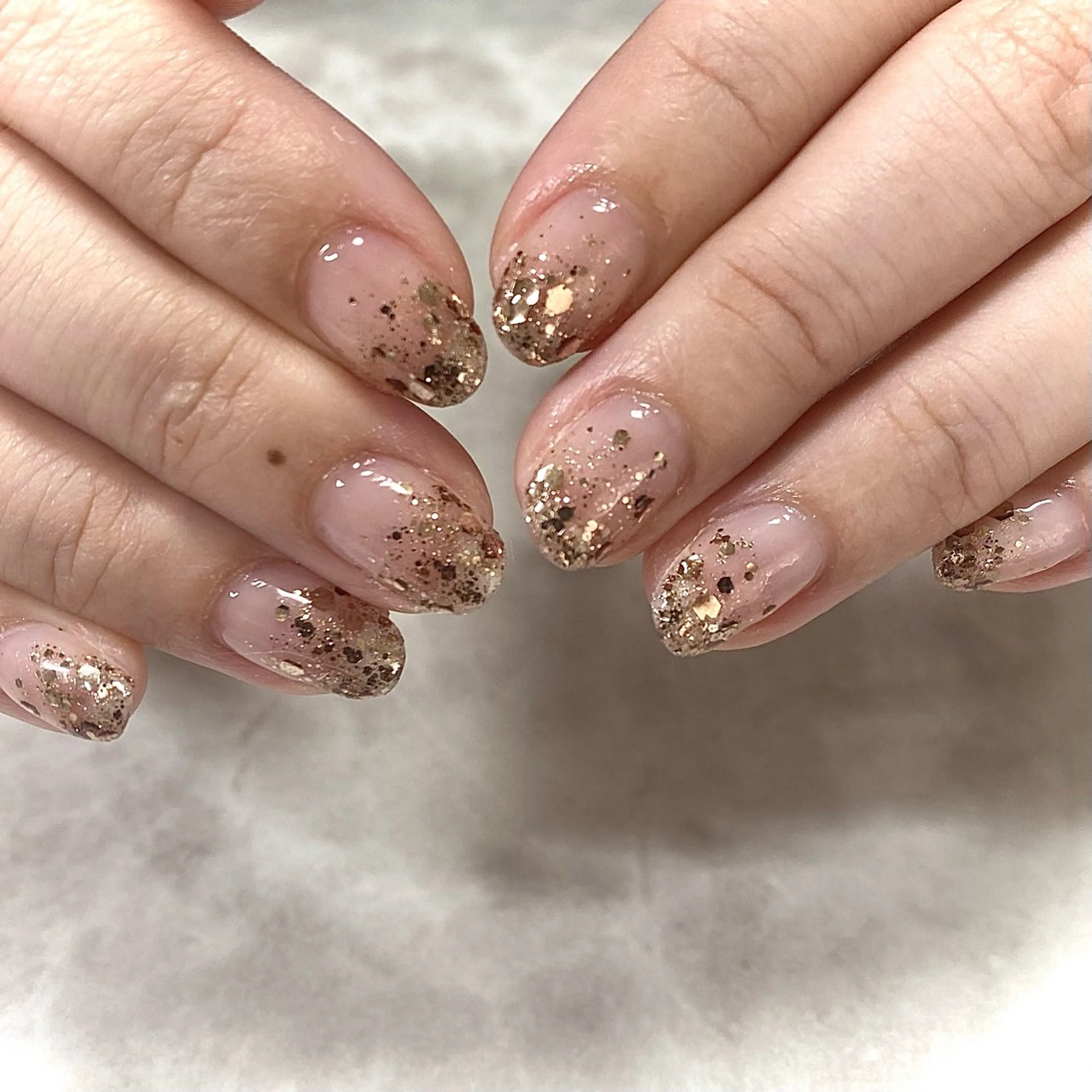 ネイル グラデーション ラメ(グリッター) KREI Mのネイルデザイン