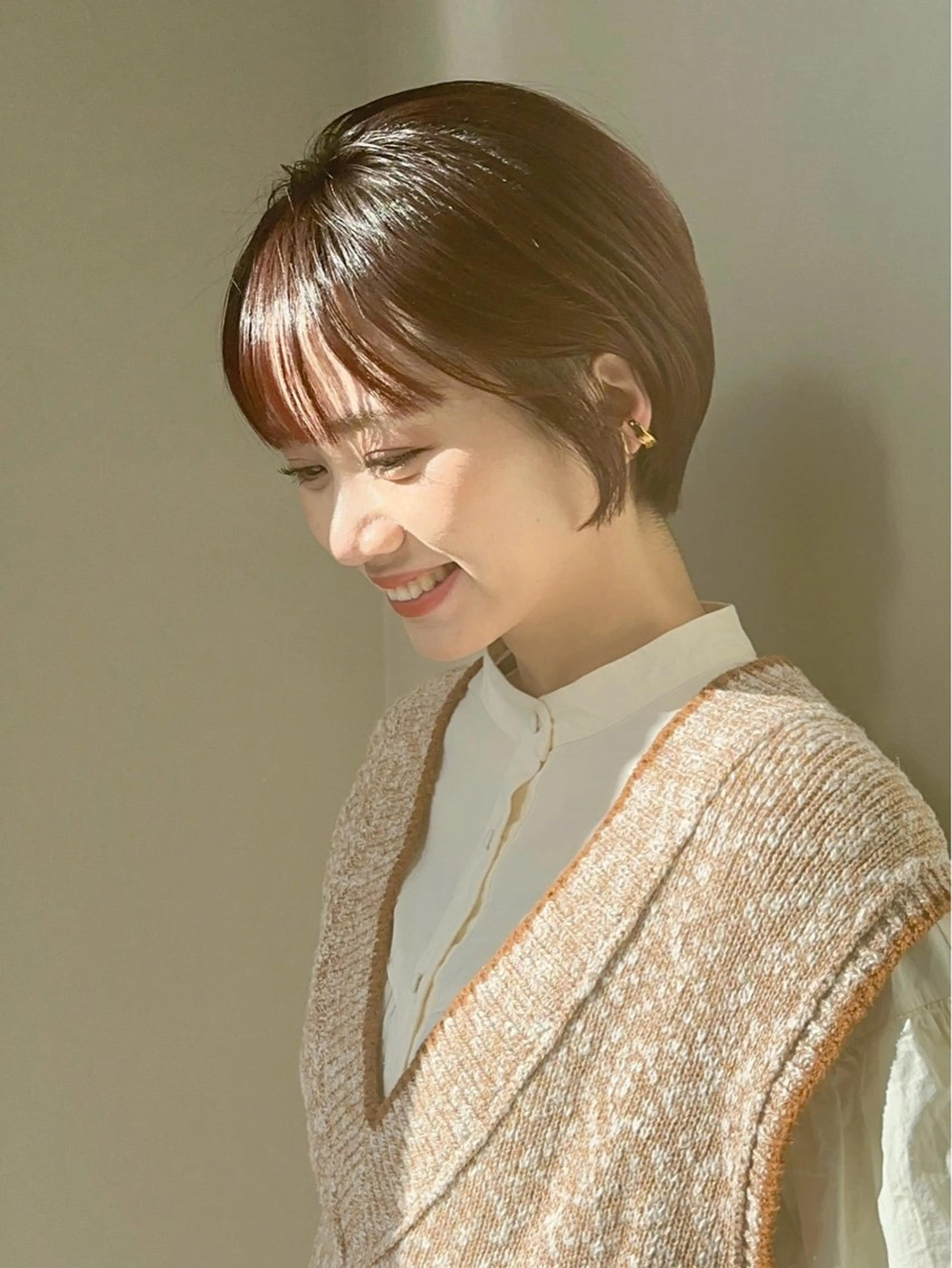 ショート 丸みショート ショートヘア ✂︎ショート/パーマ /銀座/✂︎西岡のヘアスタイル
