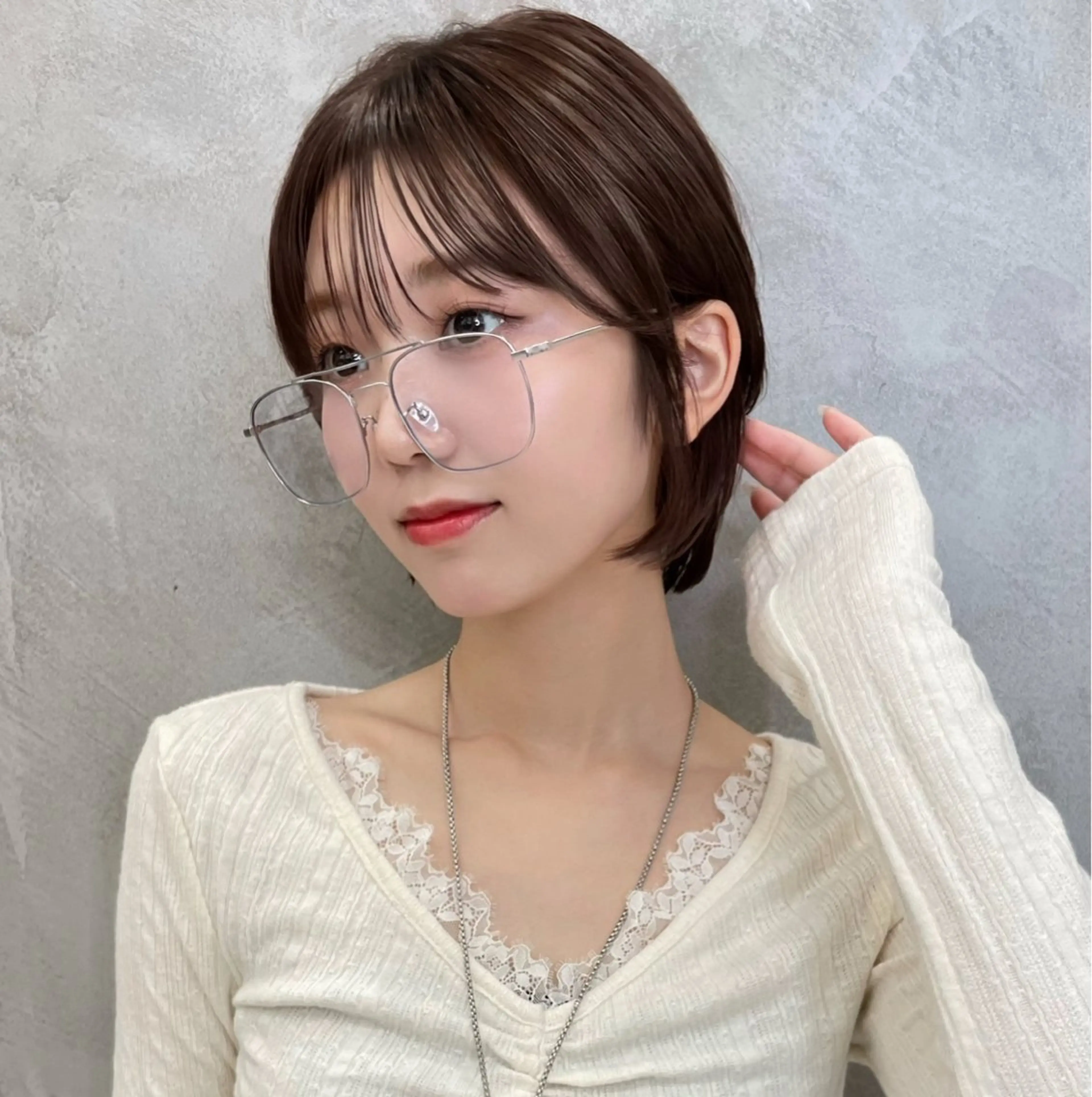 ショート カラー 切りっぱなしボブ ボブ カット ヘアカラー トリートメント 大和田 拓夢/浦和美容室のヘアスタイル