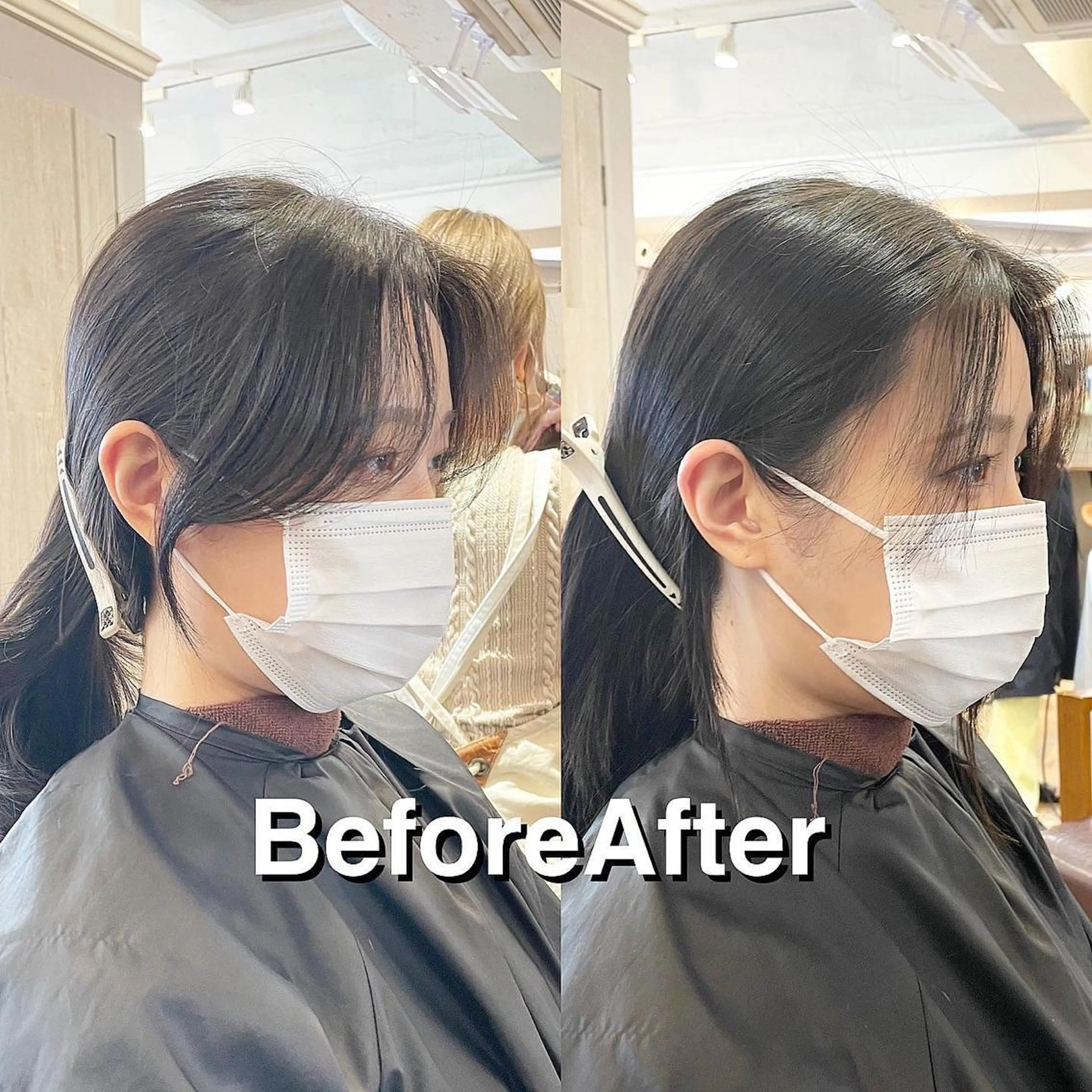 セミロング カラー カット ヘアカラー トリートメント layercut✂️ 韓国ヘア/髪質改善のヘアスタイル