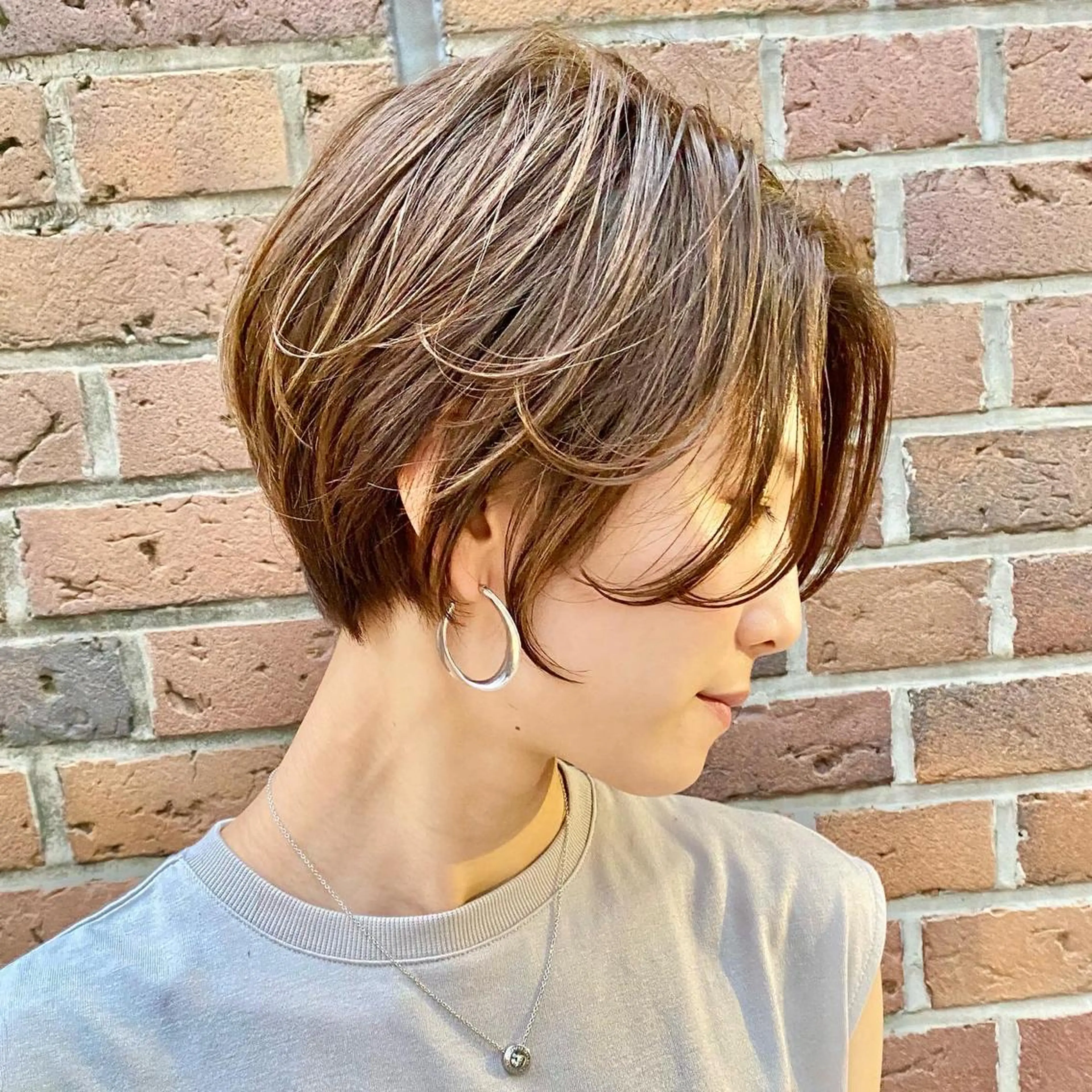 ショート ボブ ハイライト 髪質改善 ショートヘア mai 🥀 パーマモデル募集🌀のヘアスタイル