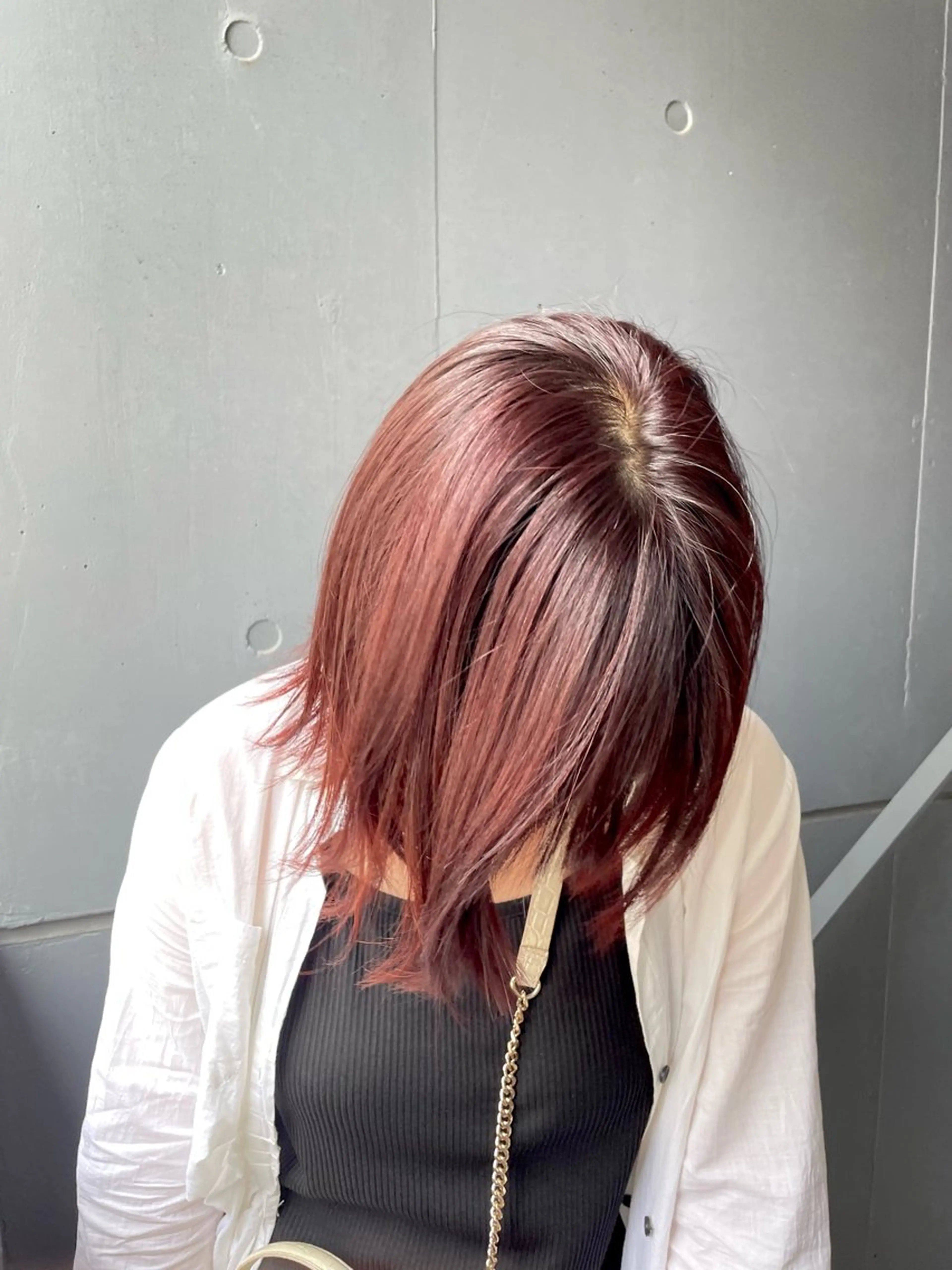 ミディアム カラー ヘアカラー トリートメント shoko/ 海外ガール風パーマのヘアスタイル