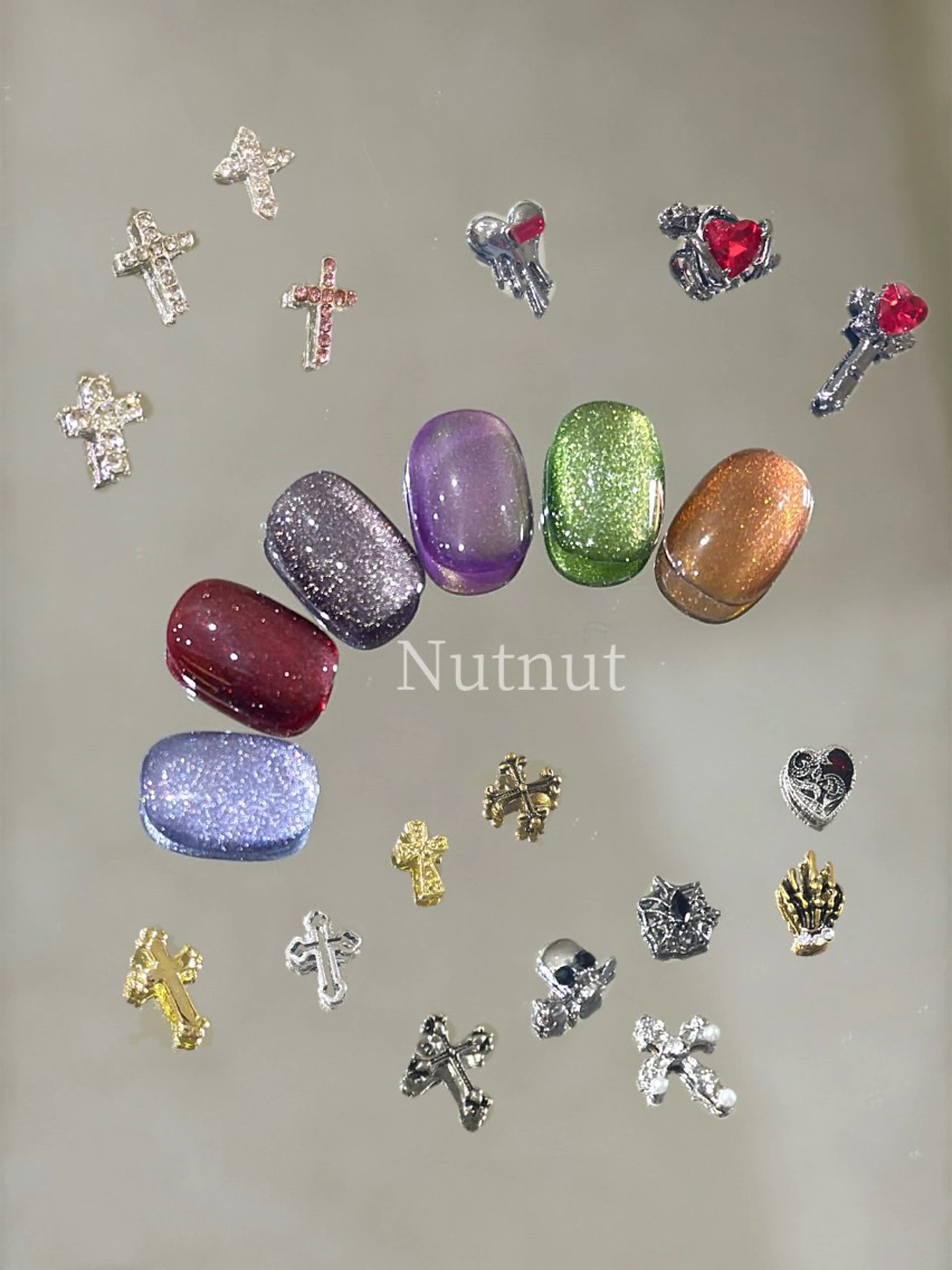 🎃【Nutnut限定】ハロウィン特価💜選べるカラー×パーツネイル ¥5000の写真