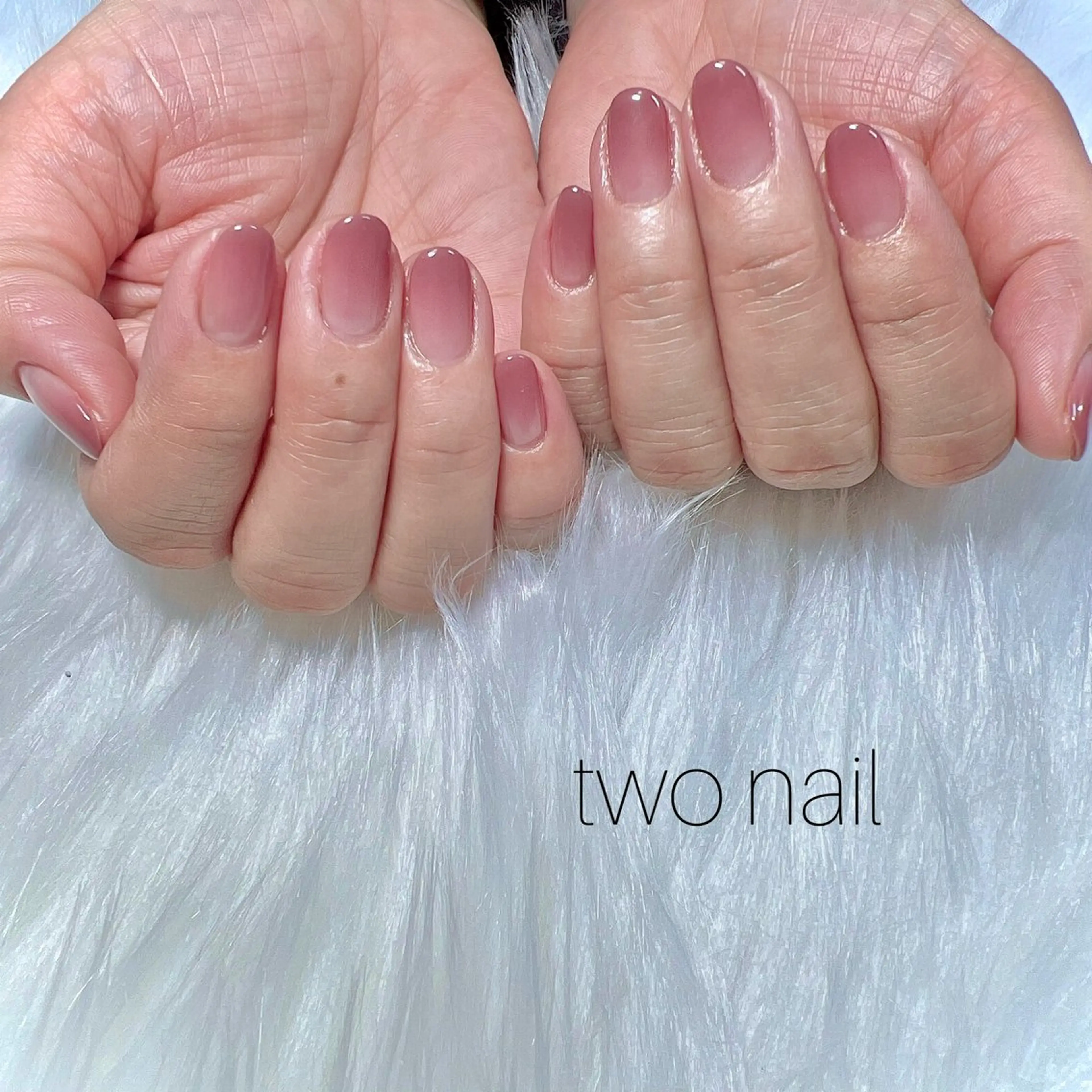 ネイル ネイルチップ ホワイト ハンドネイル two nailのネイルデザイン