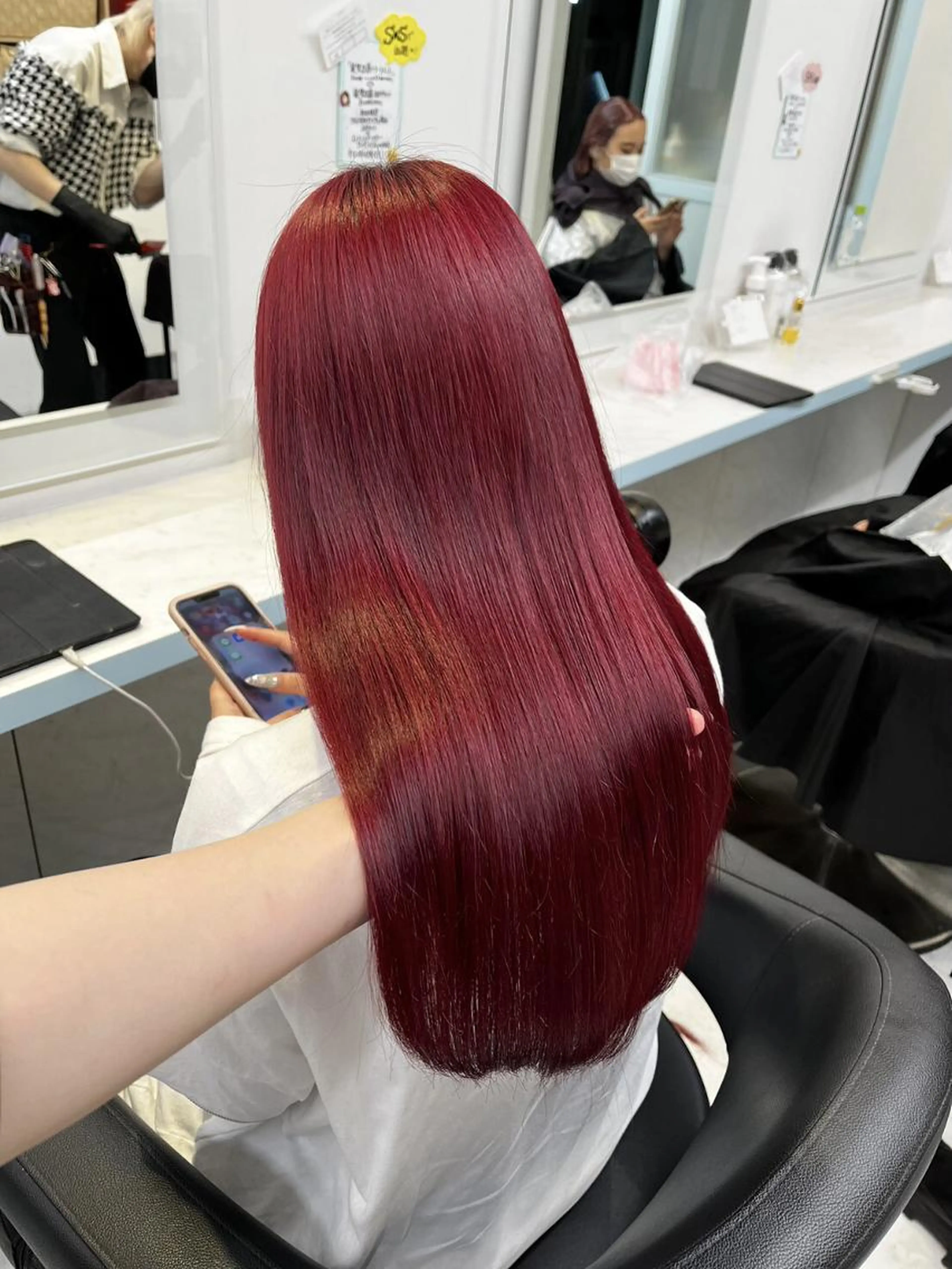 【🥀ダメージ軽減🥀】ケアブリーチ込みブリーチありダブルカラー➕２ステップハホニコトリートメント🐰🫧の写真